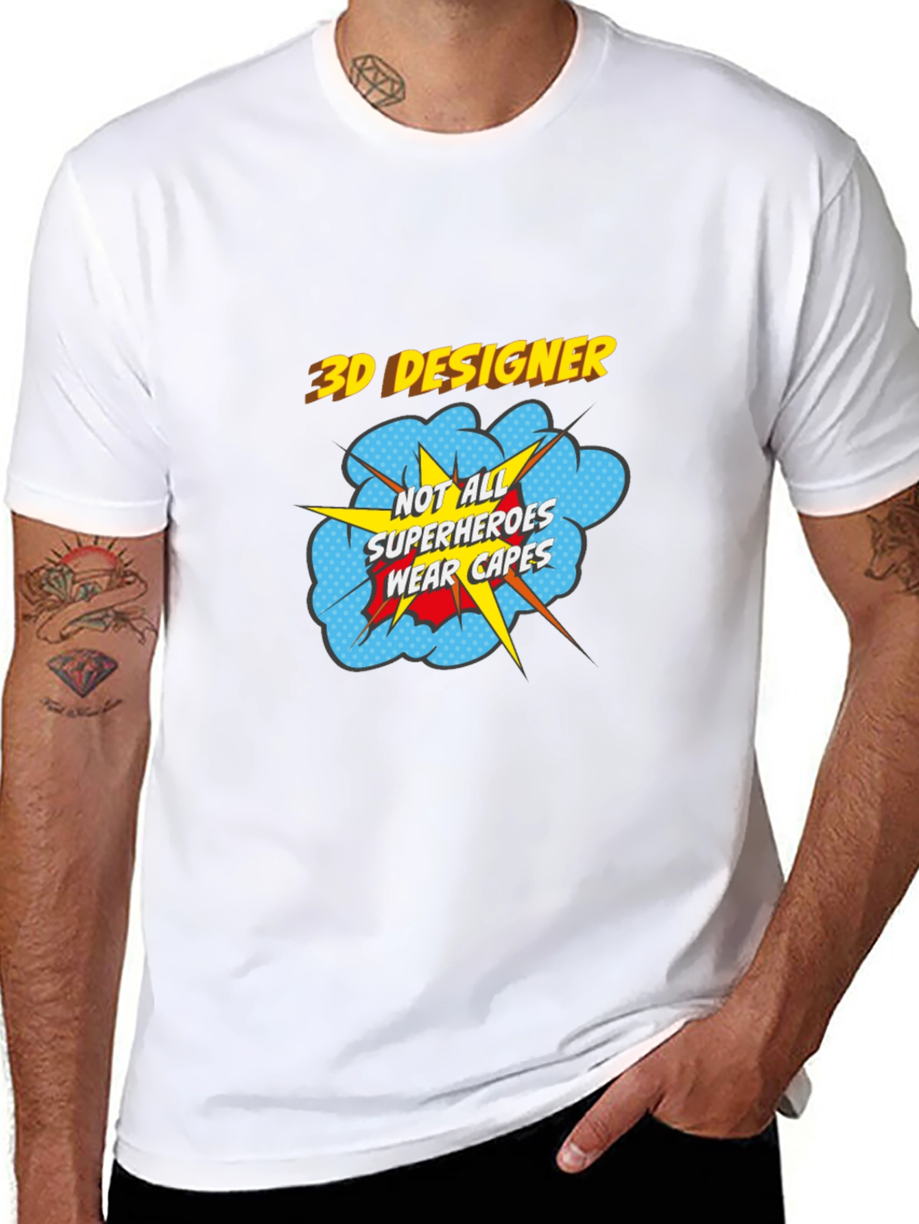 3D Designer Superhero T-Shirt - Wear Your Passion!