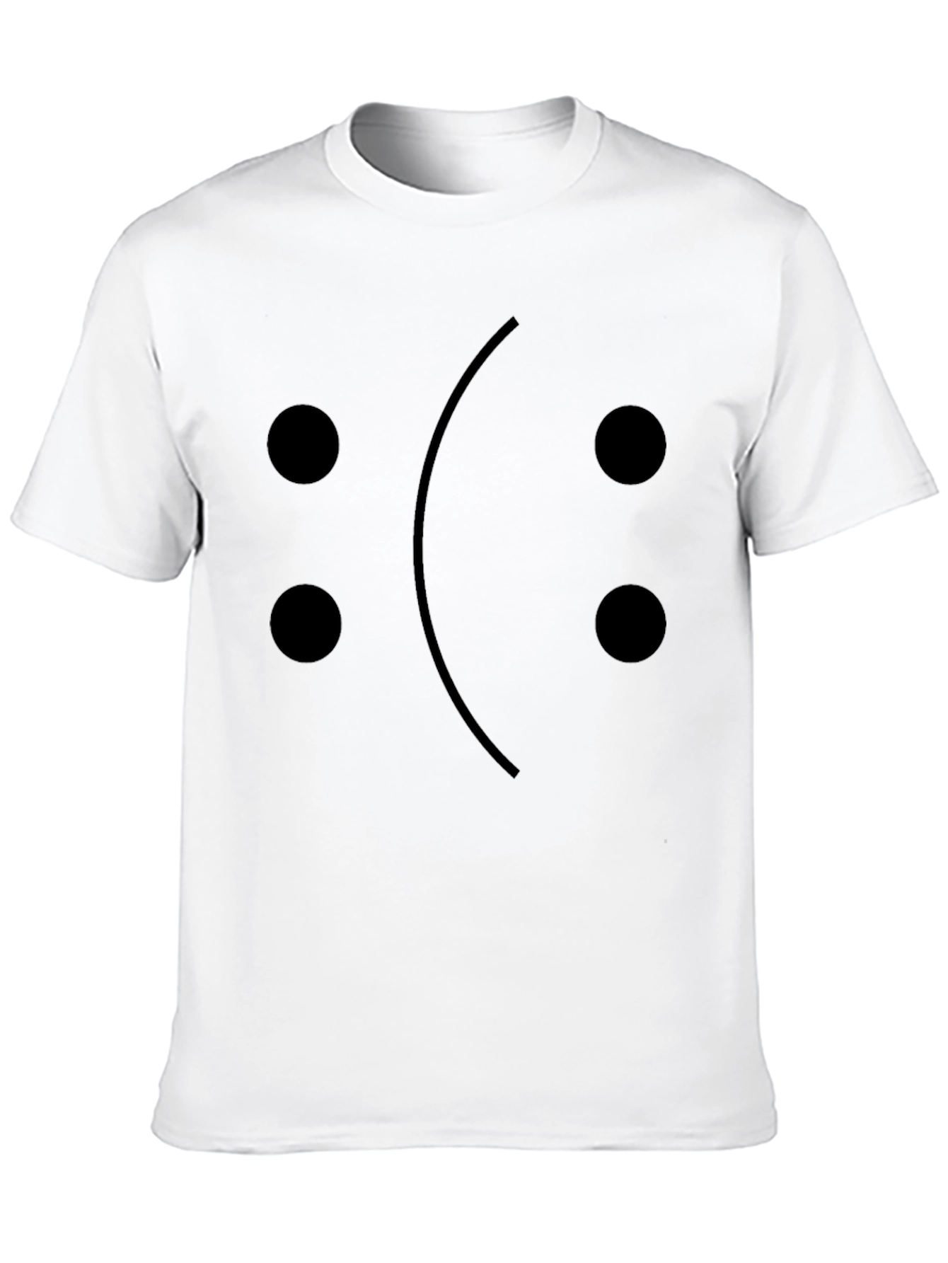 Sad Emoji Face T-Shirt - Black Cotton Graphic Tee