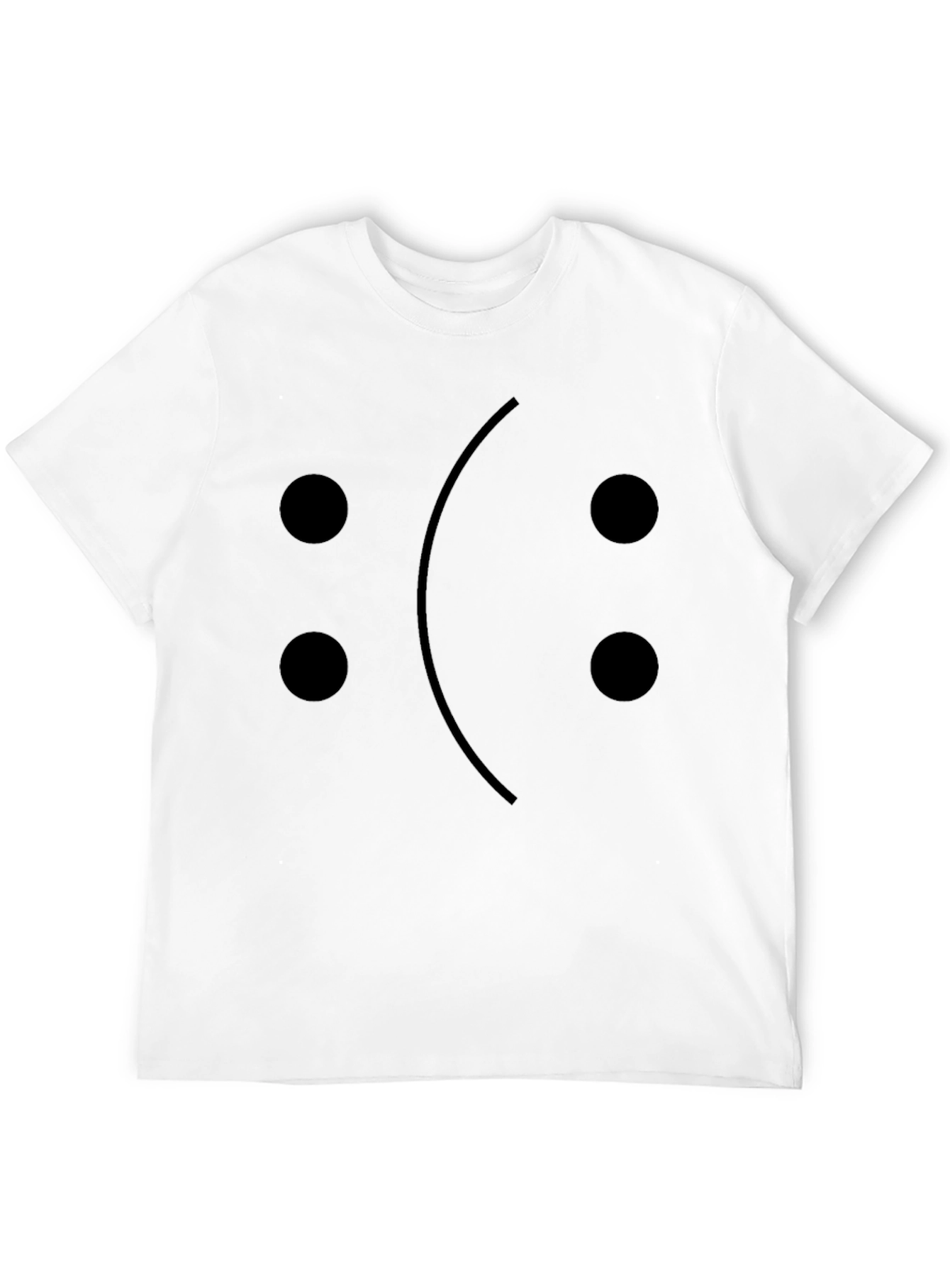 Sad Emoji Face T-Shirt - Black Cotton Graphic Tee