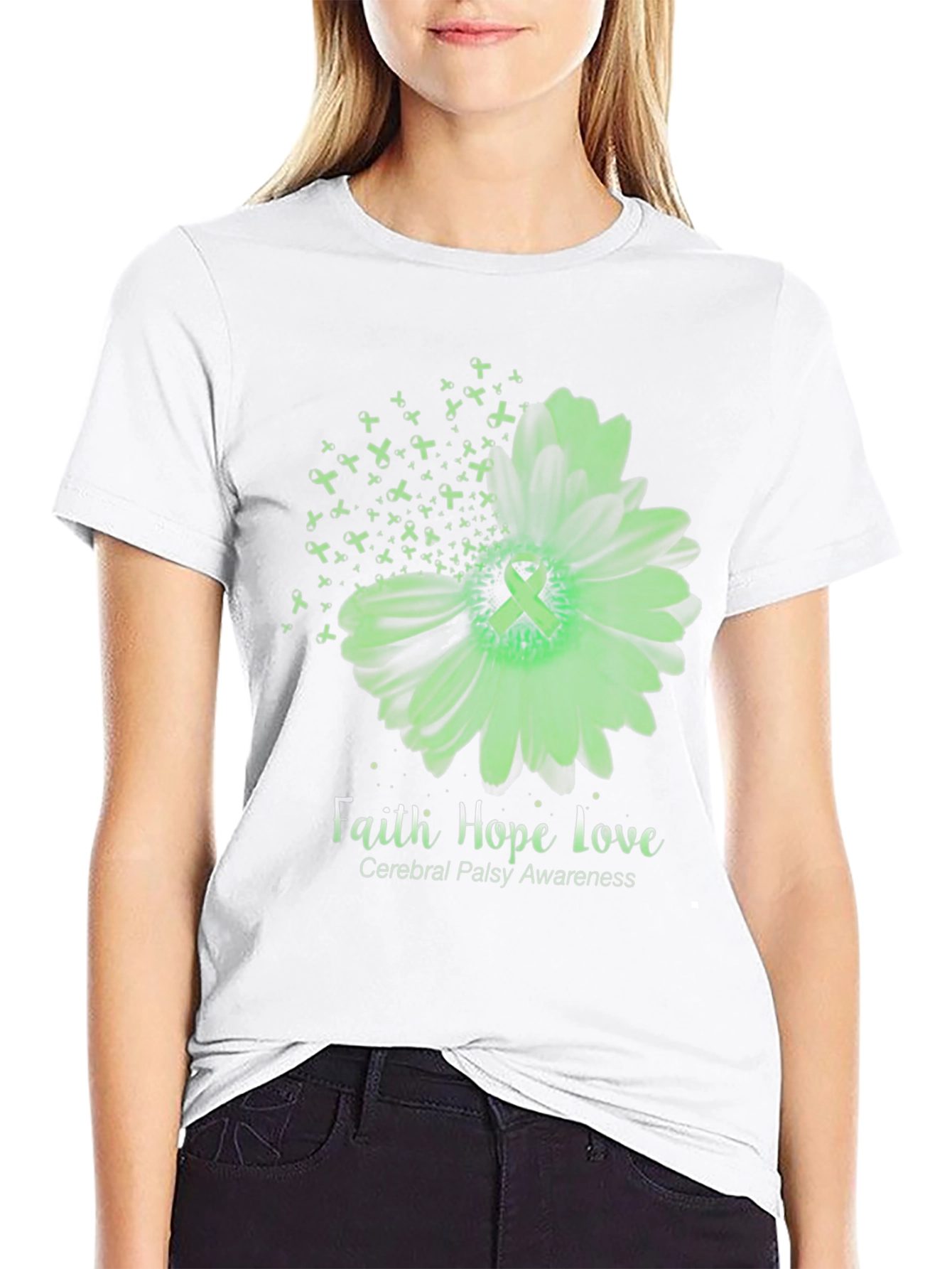 Faith Hope Love Cerebral Palsy Awareness T-Shirt