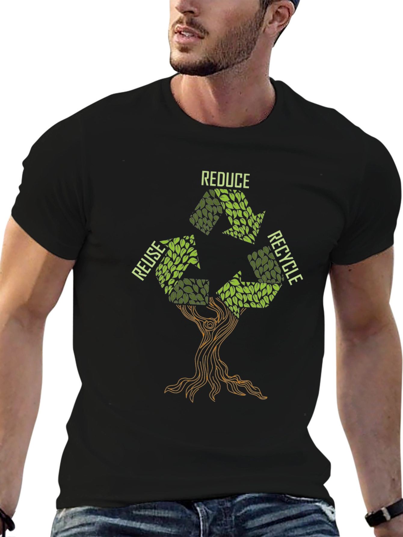 Eco-Friendly Tree Recycle Symbol Graphic Tee