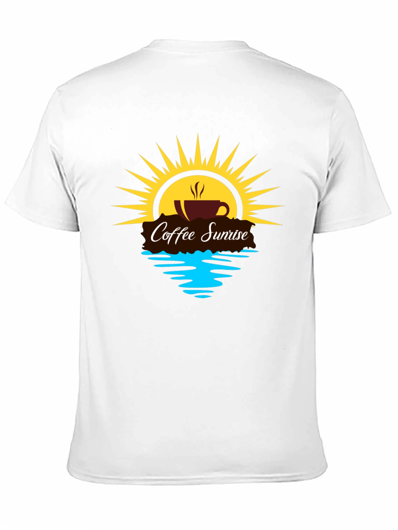 Coffee Sunrise Graphic Tee - Black Casual Shirt