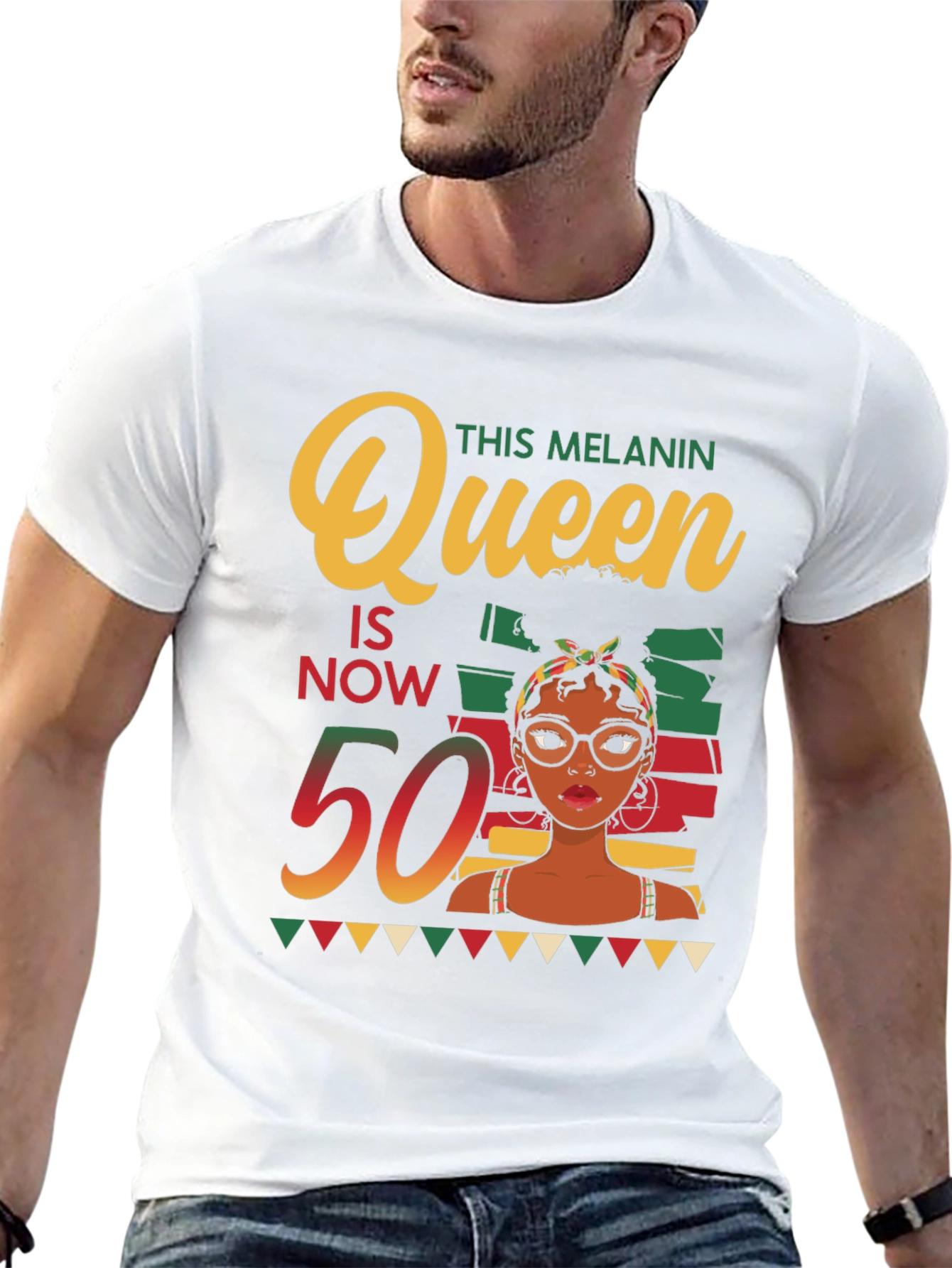 Melanin Queen 50th Birthday T-Shirt