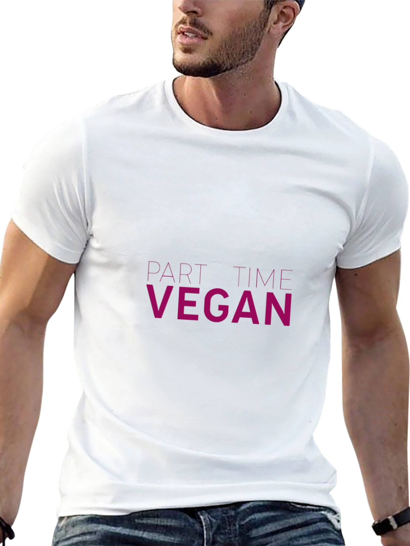 Part-Time Vegan Graphic Tee - Black Unisex T-Shirt