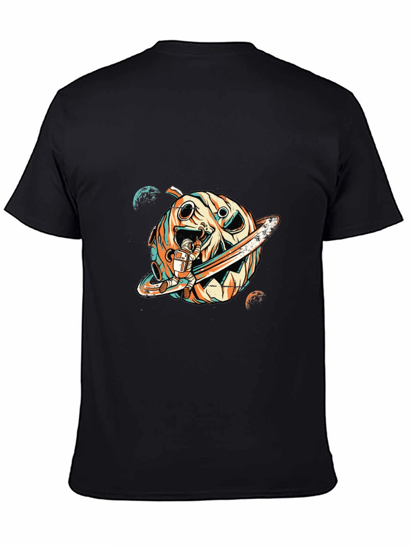 Astronaut Pumpkin Planet T-Shirt