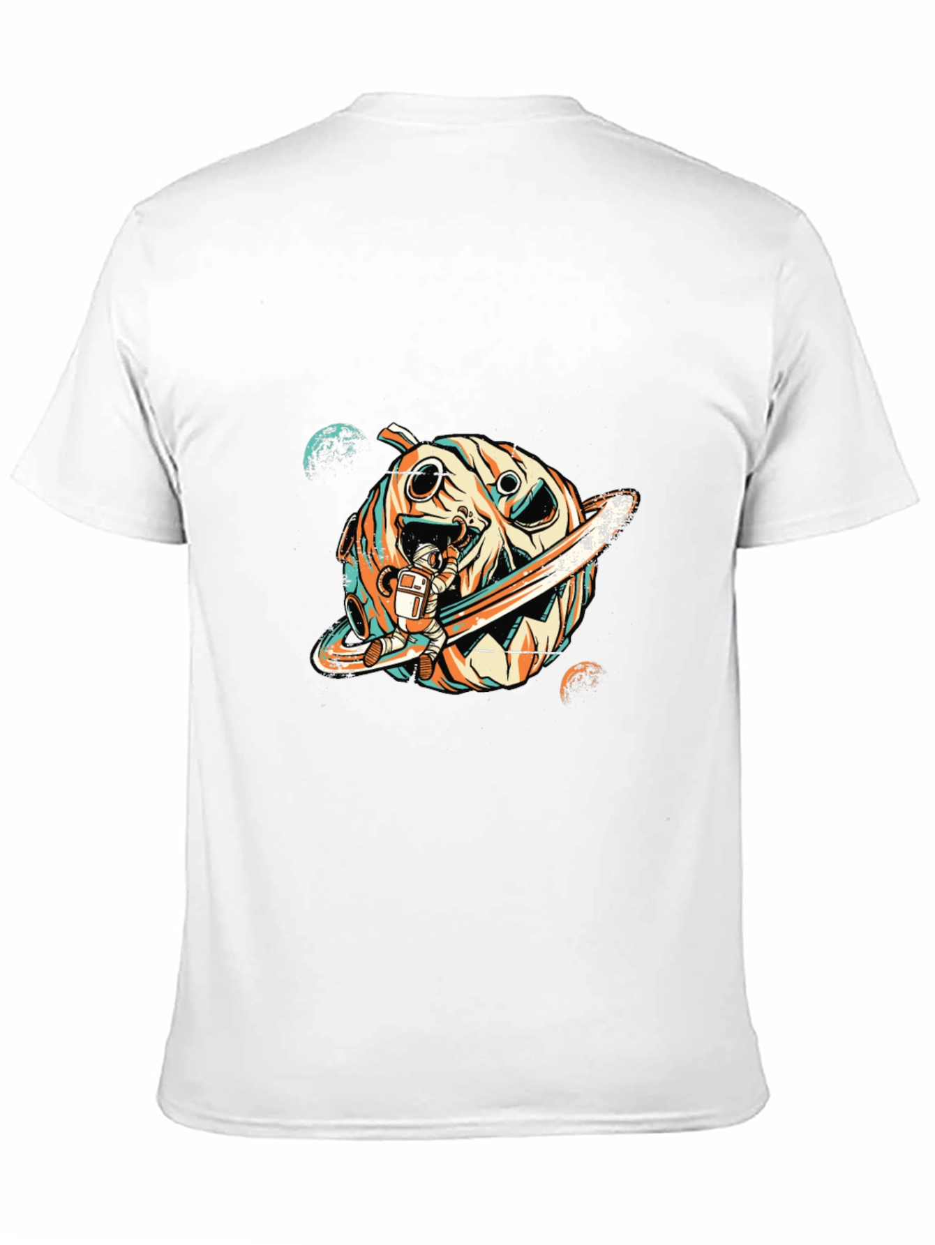Astronaut Pumpkin Planet T-Shirt