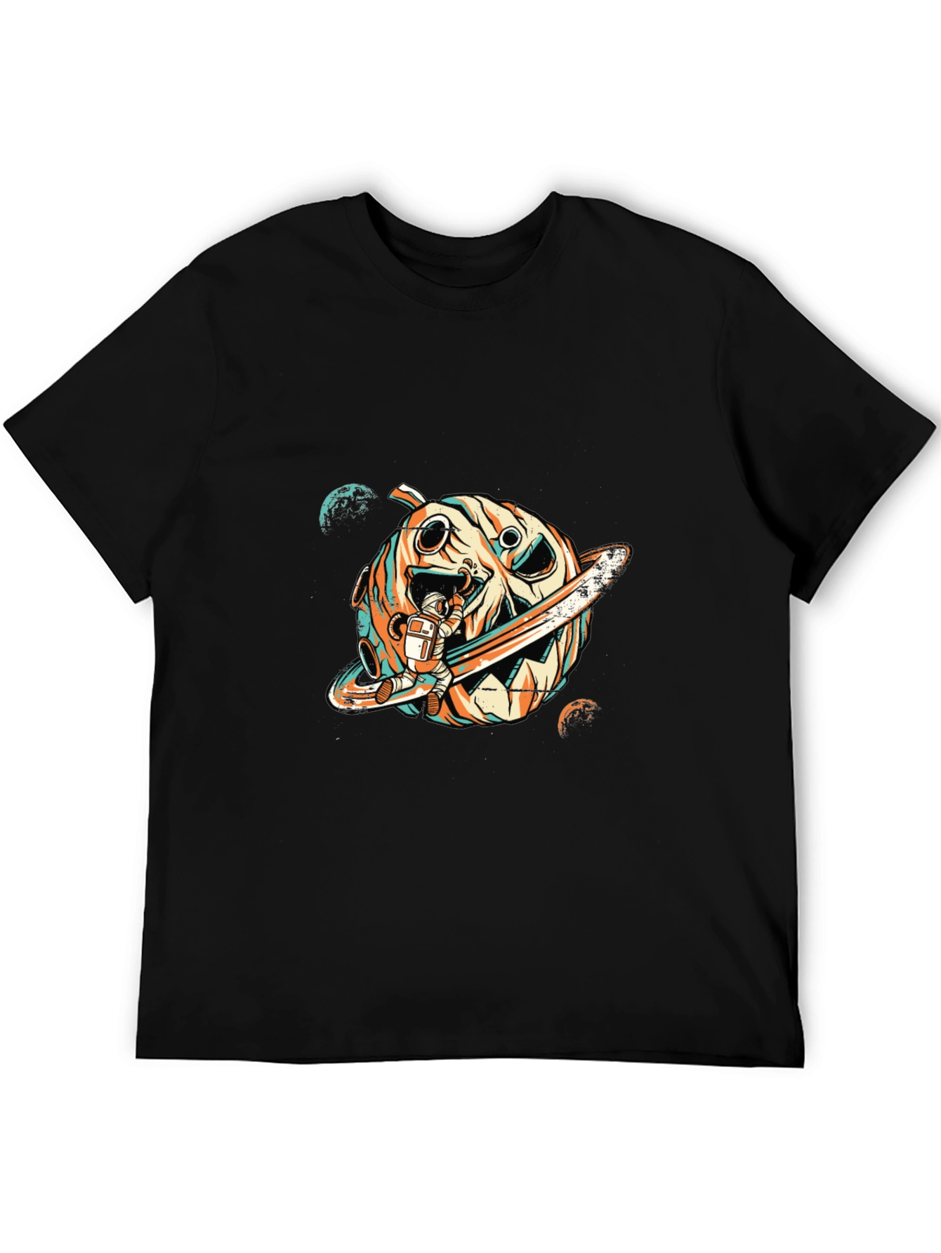 Astronaut Pumpkin Planet T-Shirt