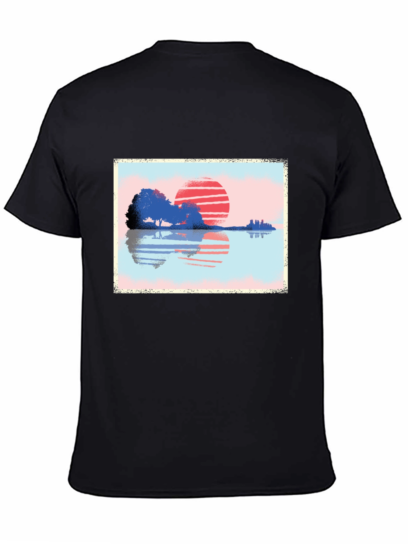 Sunset Reflection Graphic T-Shirt - Nature Inspired Art