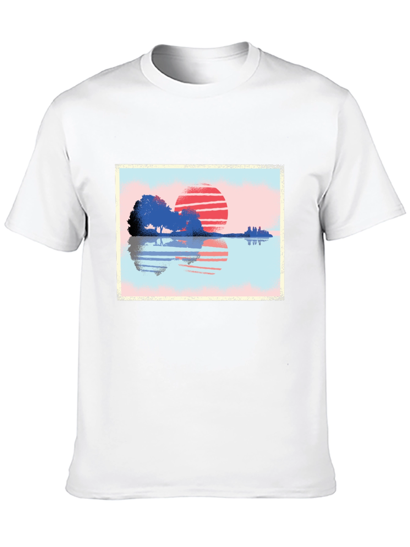 Sunset Reflection Graphic T-Shirt - Nature Inspired Art