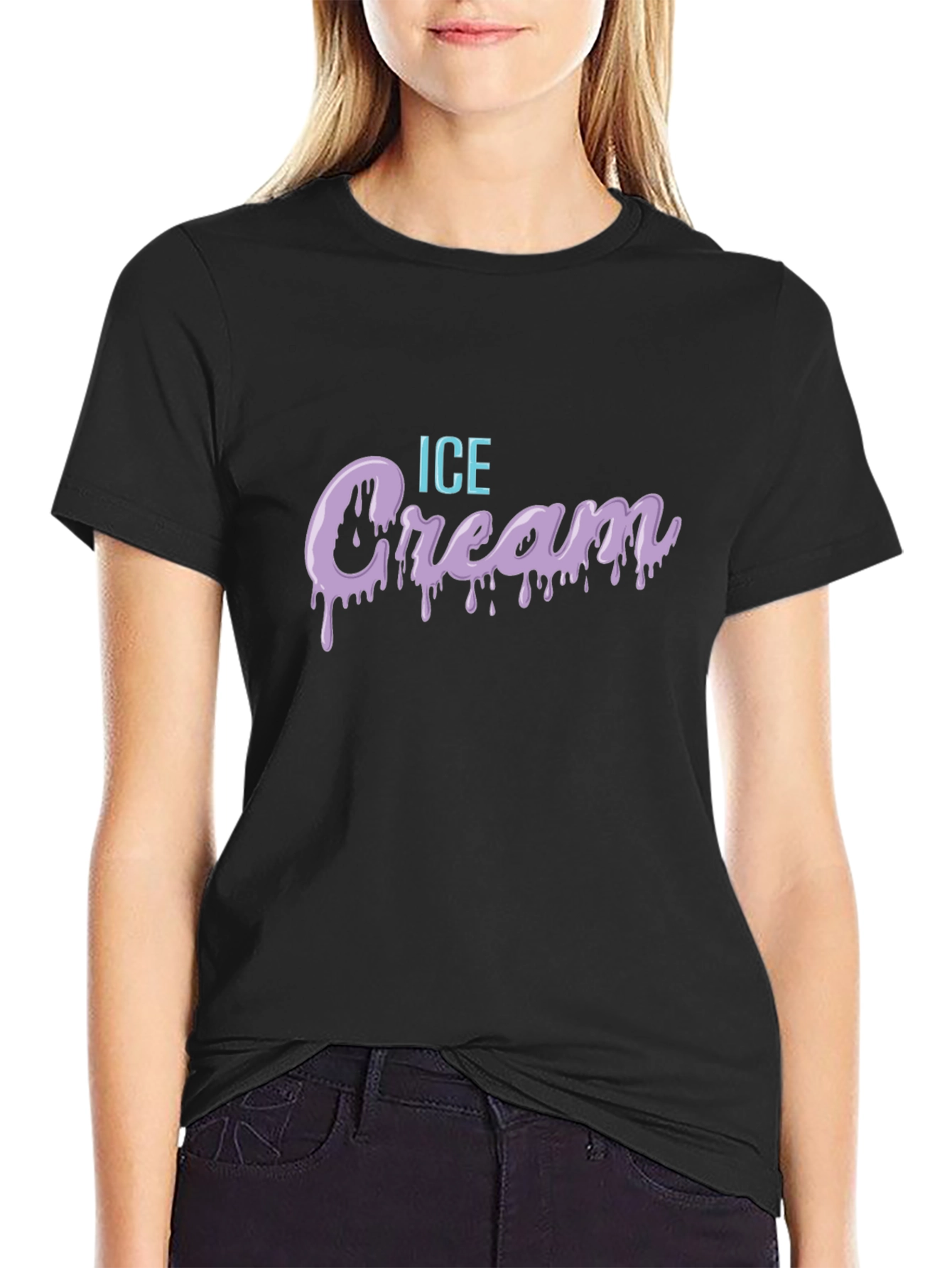 Ice Cream Drip Graphic Tee - Cool Casual Style