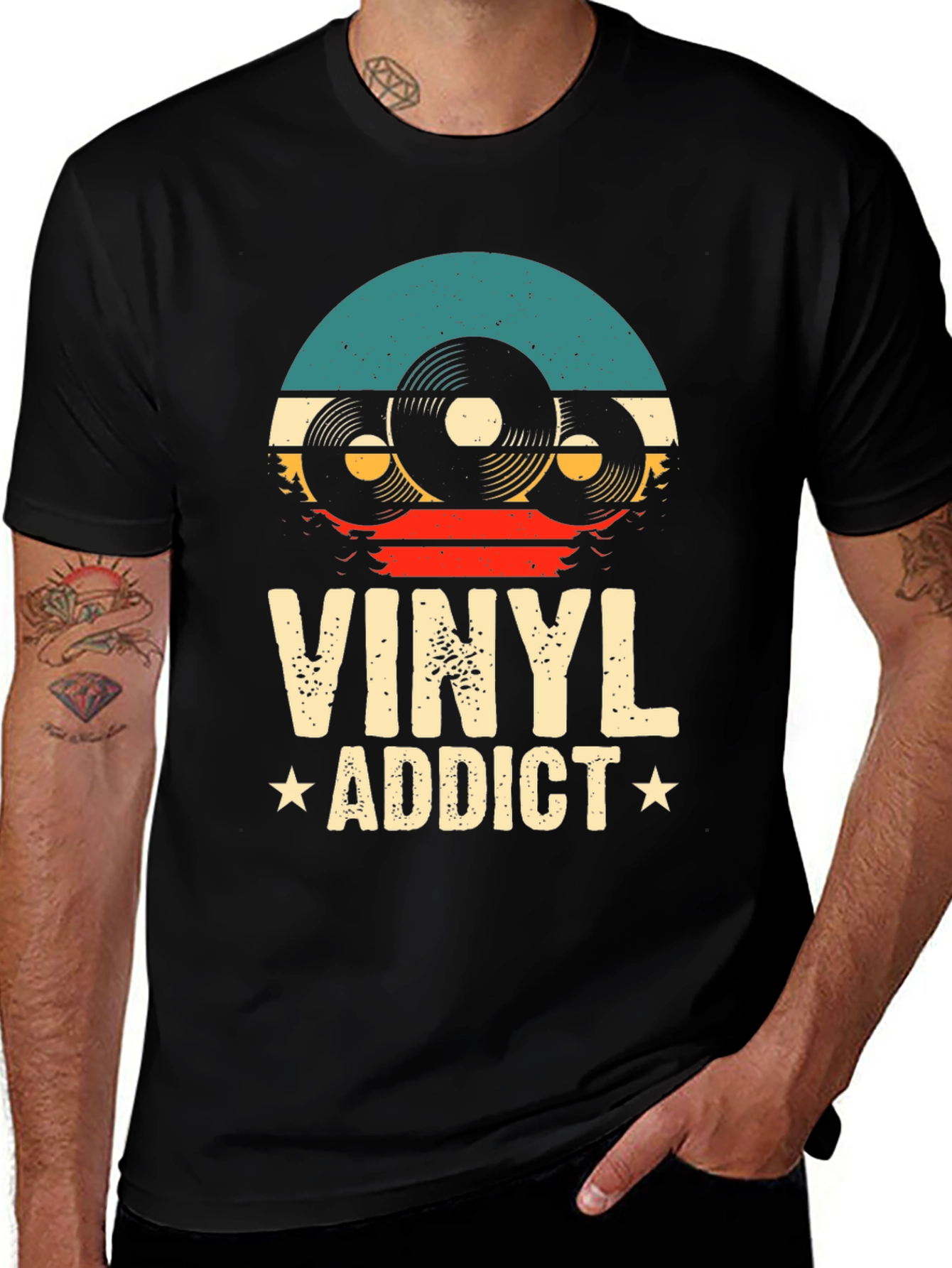 Vinyl Addict T-Shirt: Retro Music Lover Tee