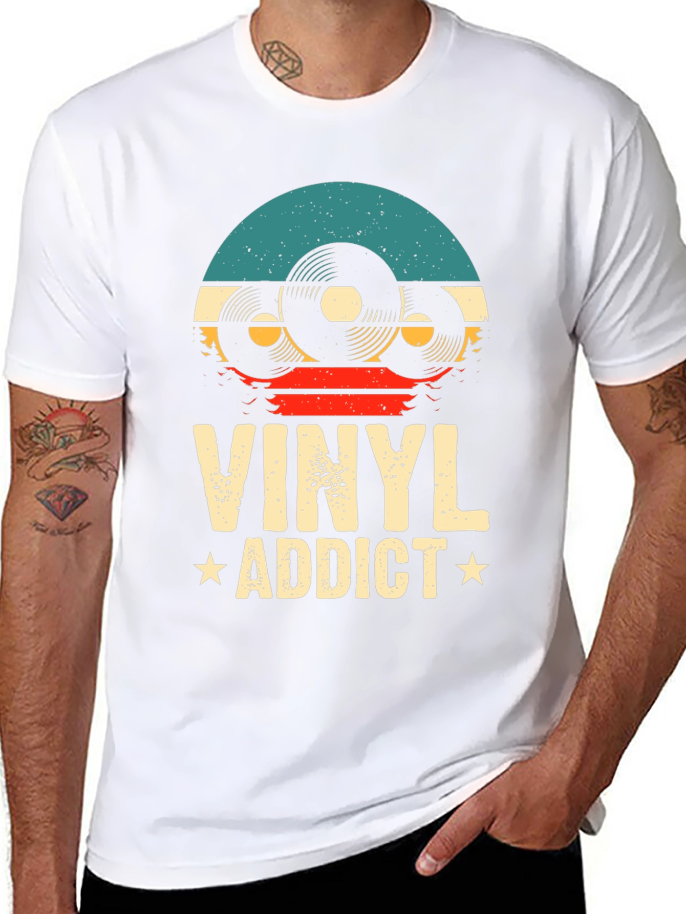 Vinyl Addict T-Shirt: Retro Music Lover Tee
