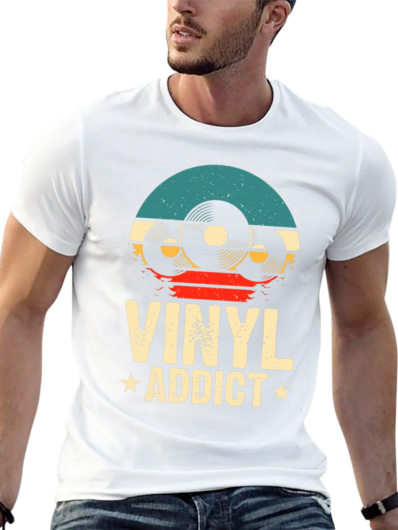 Vinyl Addict T-Shirt: Retro Music Lover Tee