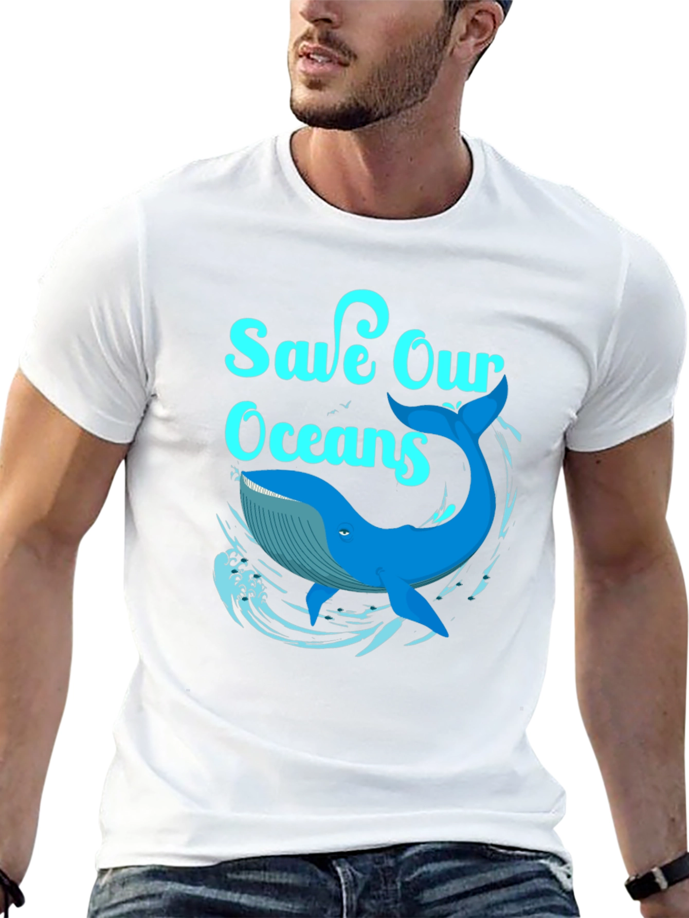 Save Our Oceans Whale Graphic T-Shirt
