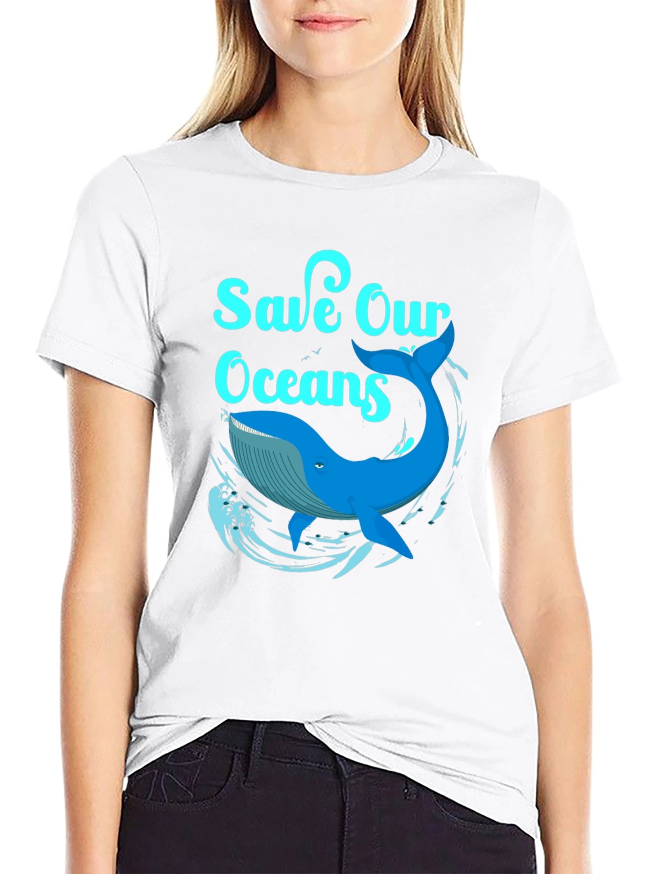 Save Our Oceans Whale Graphic T-Shirt