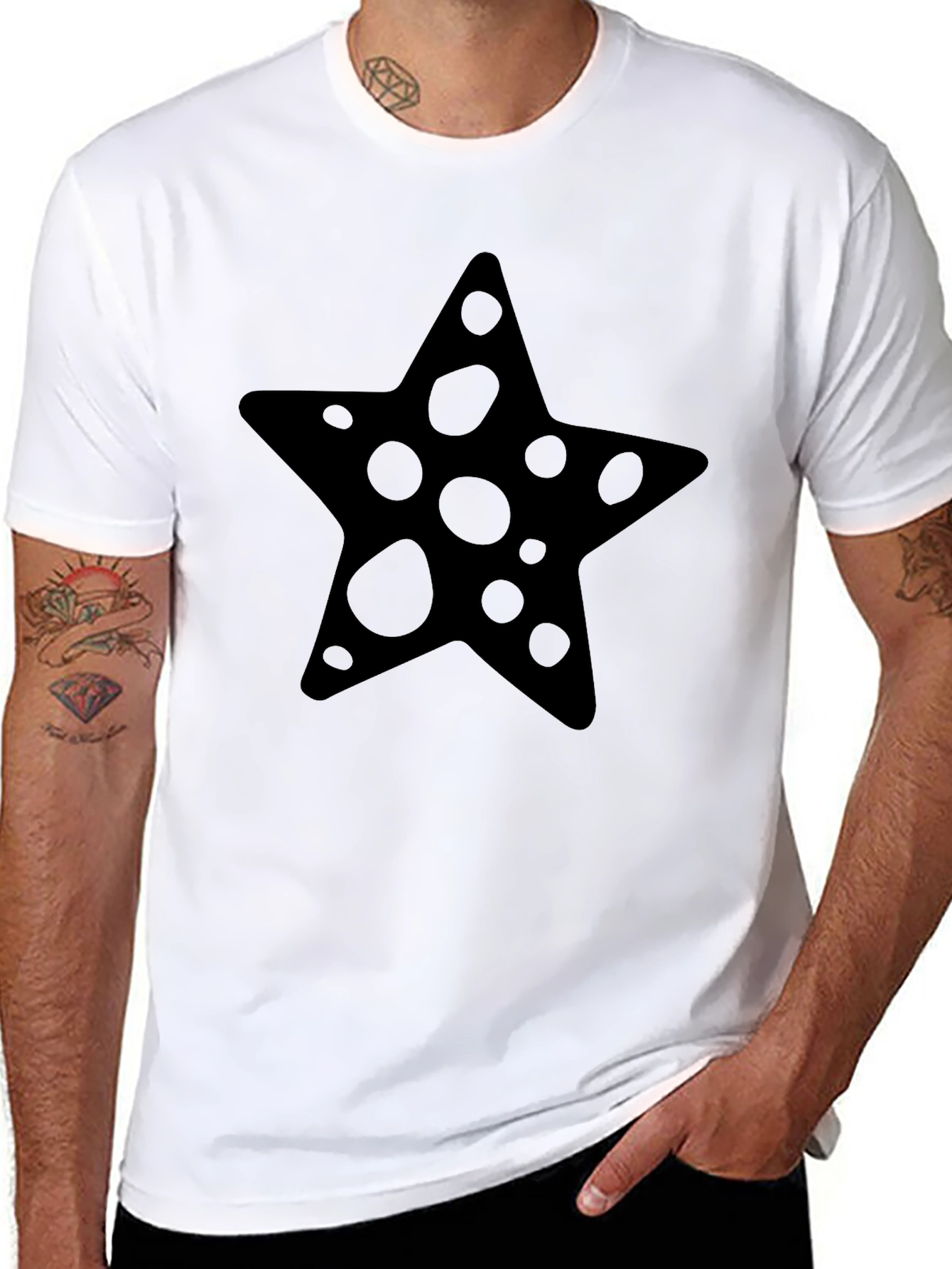 Starfish Graphic Black T-Shirt