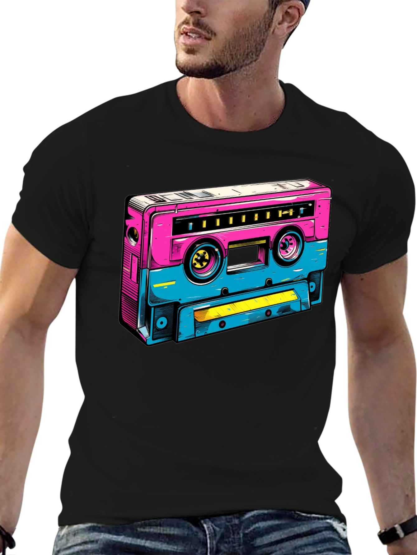 Retro Cassette Tape Graphic T-Shirt
