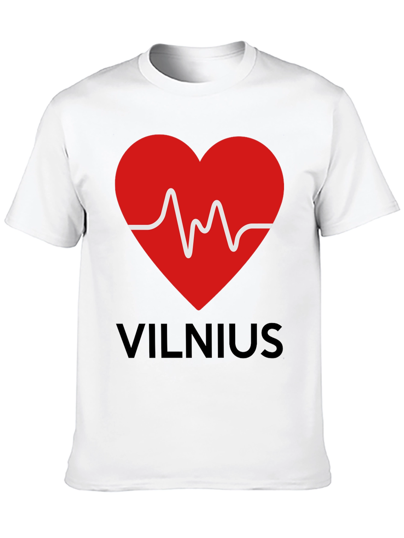 Vilnius Heartbeat T-Shirt - Mens Graphic Tee