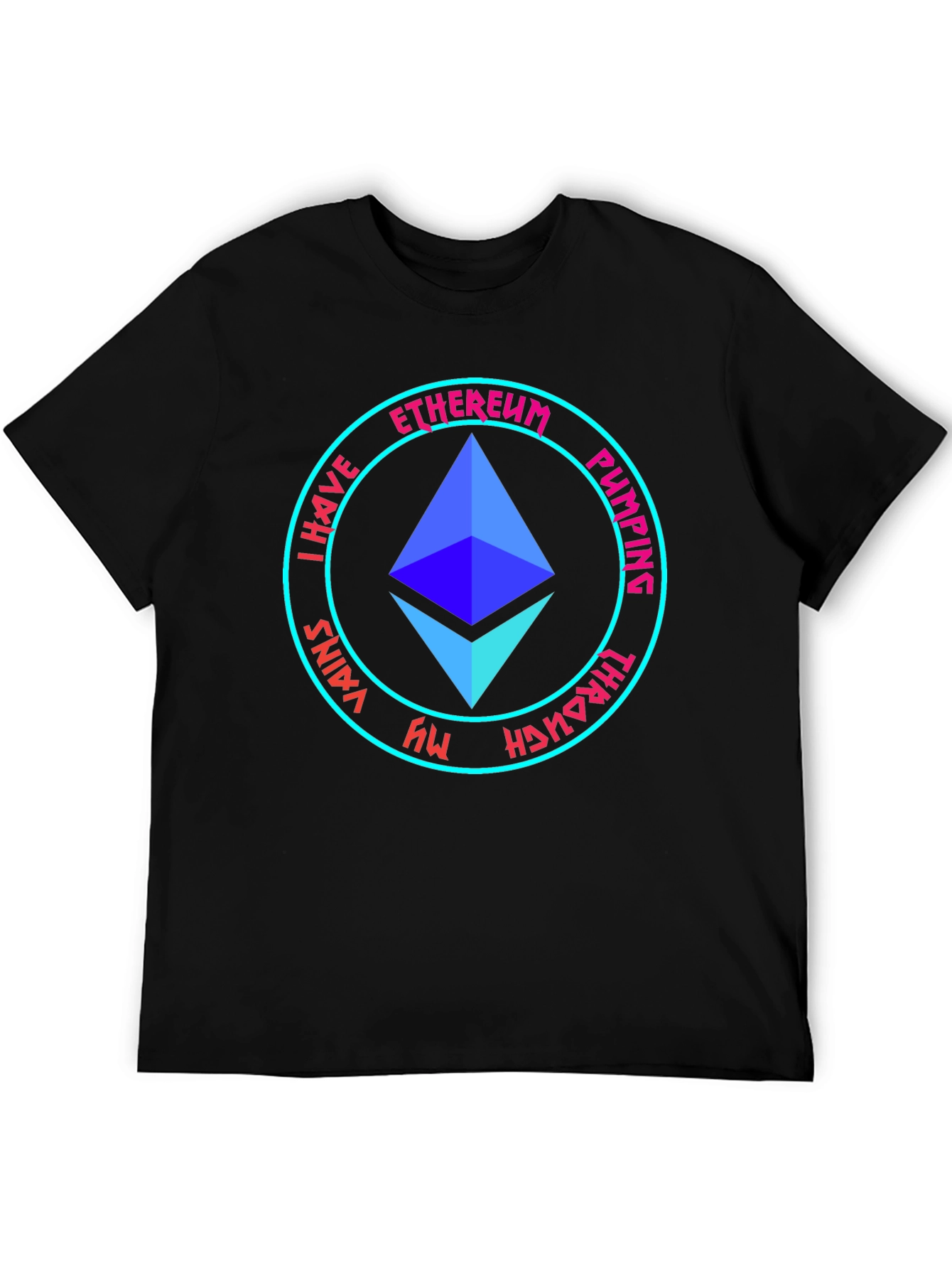 Ethereum Pumping Through My Veins Black T-Shirt