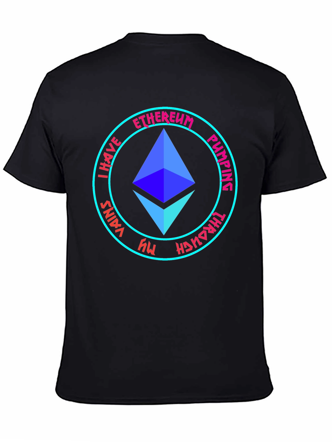 Ethereum Pumping Through My Veins Black T-Shirt