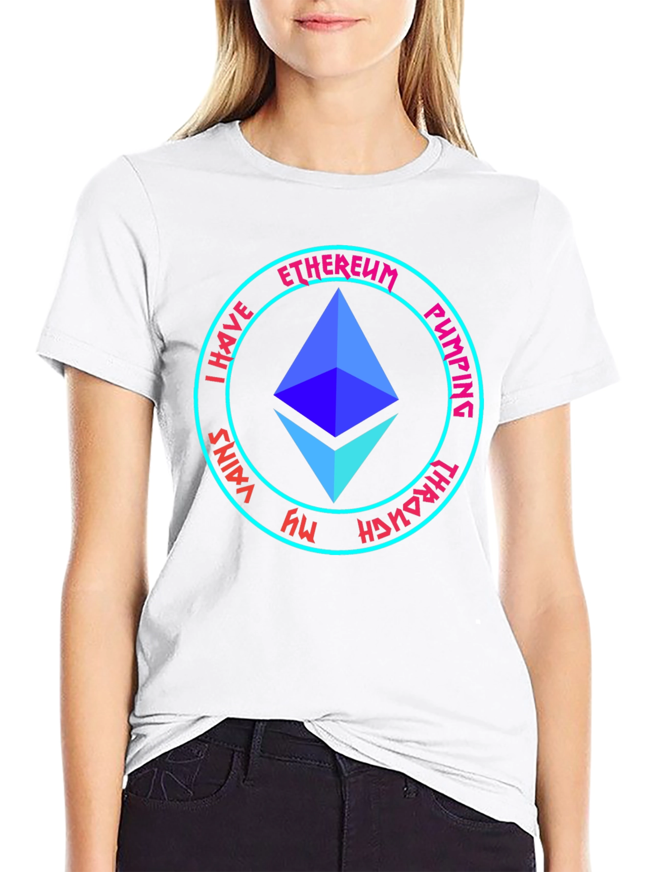 Ethereum Pumping Through My Veins Black T-Shirt