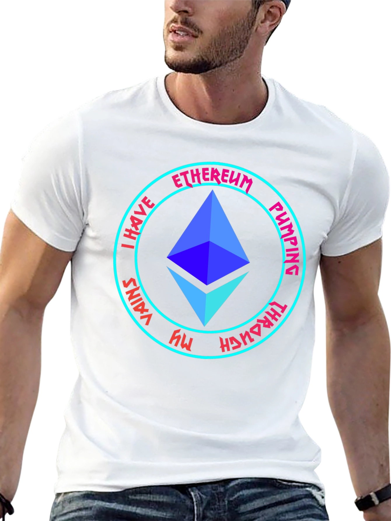 Ethereum Pumping Through My Veins Black T-Shirt