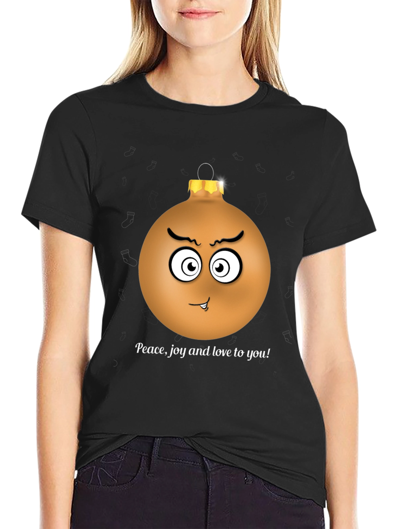 Festive Grumpy Ornament Graphic Tee