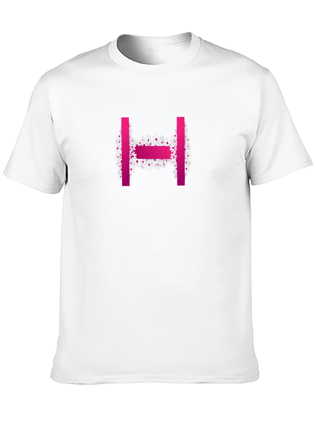 Floral H Letter T-Shirt - Stylish & Unique