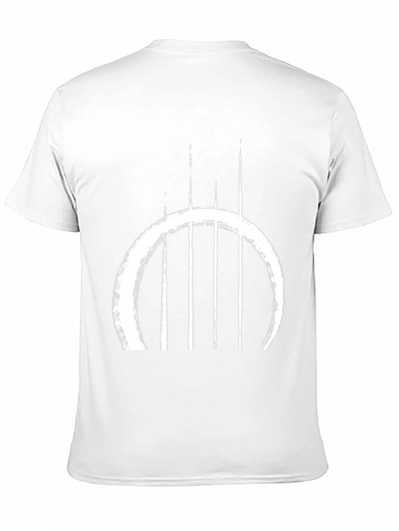 Abstract Circle & Lines Graphic Black T-Shirt