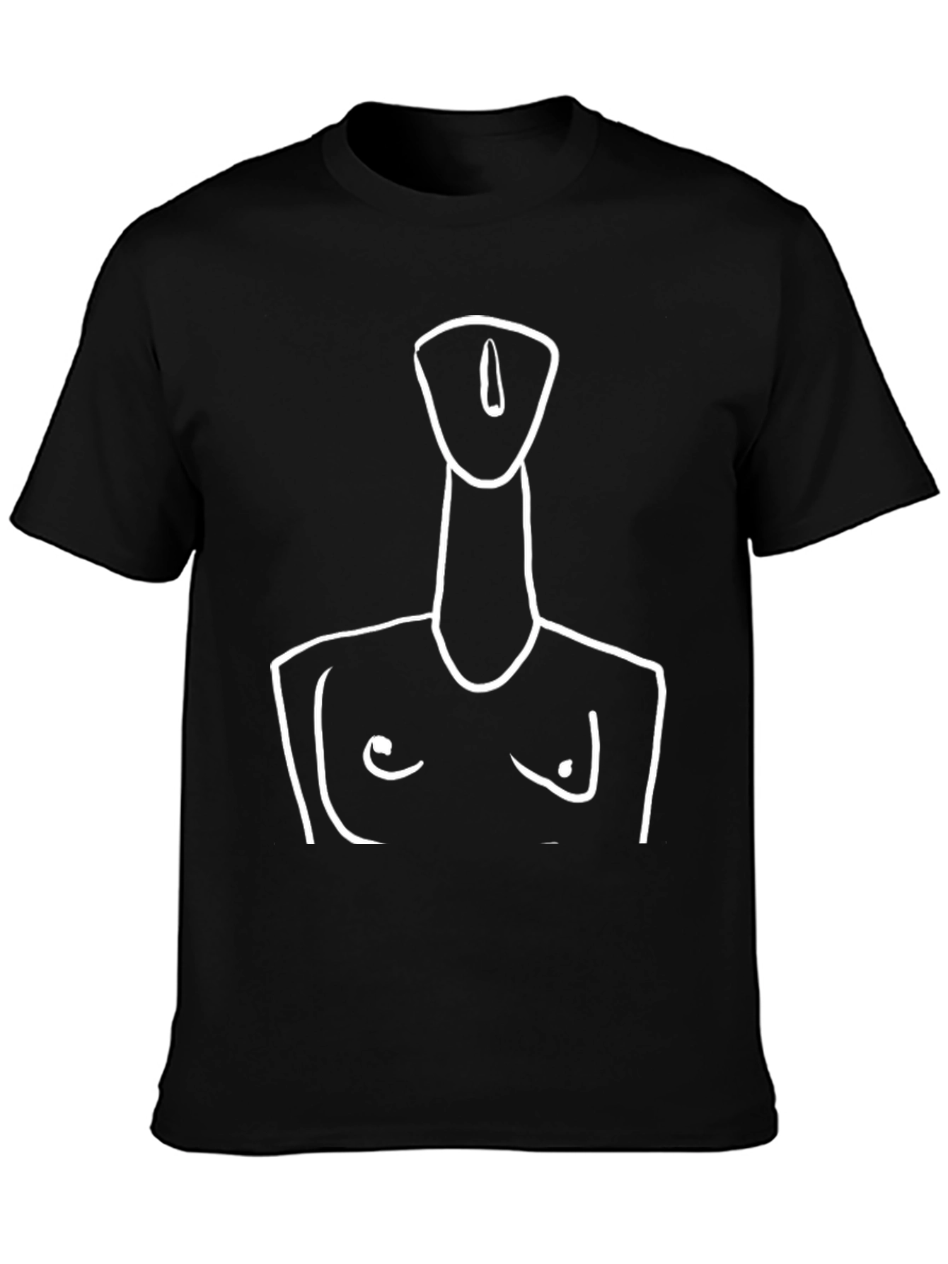 Abstract Woman Art Print Black T-Shirt