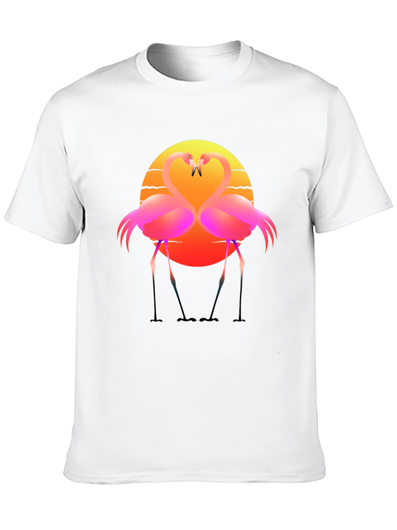 Flamingo Sunset Graphic Tee - Tropical Vibes