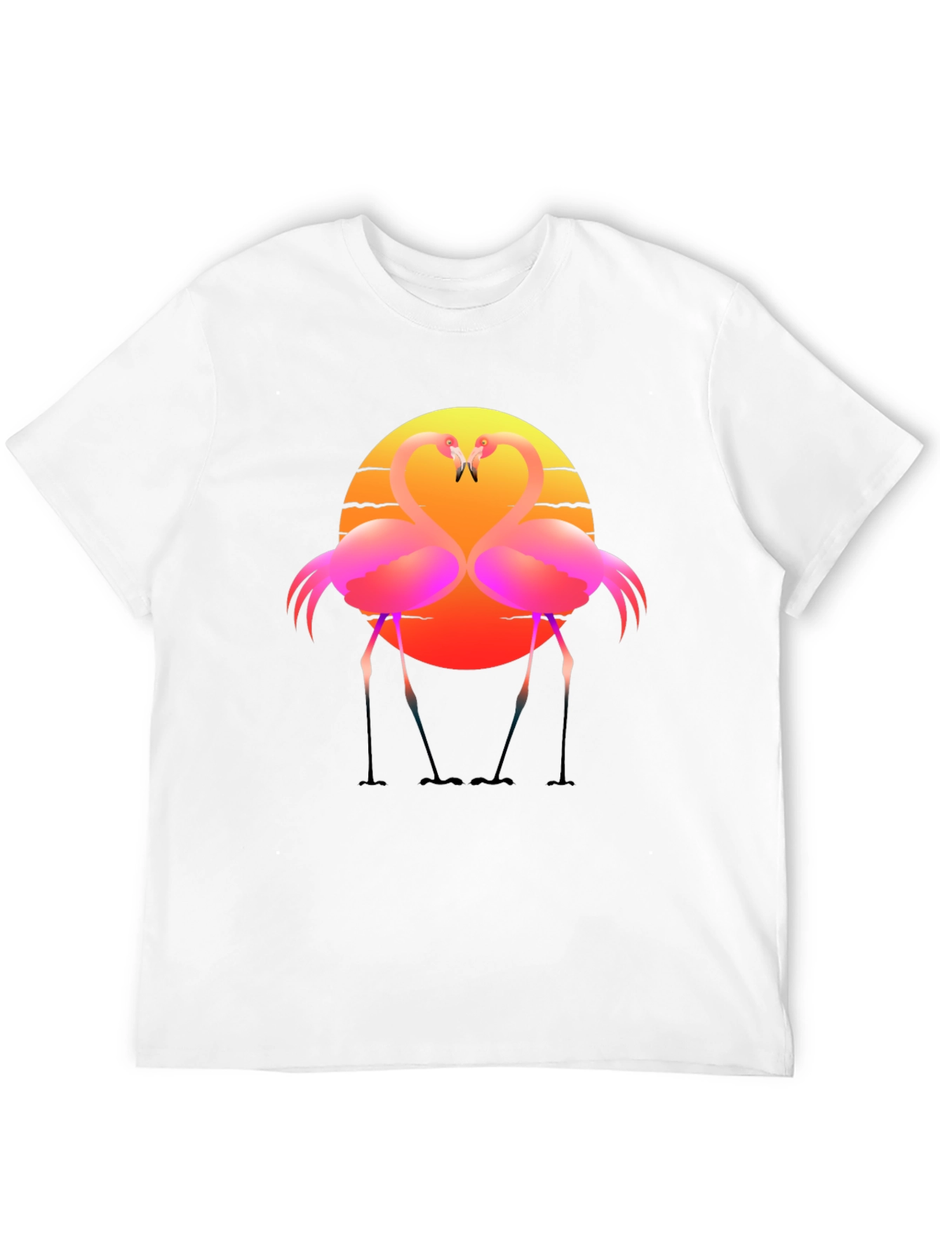 Flamingo Sunset Graphic Tee - Tropical Vibes