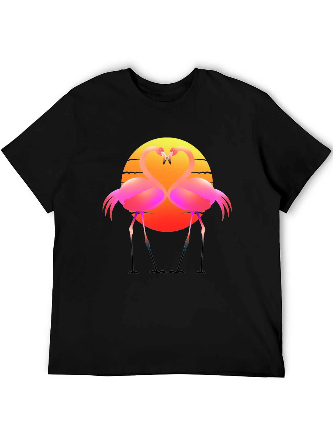 Flamingo Sunset Graphic Tee - Tropical Vibes