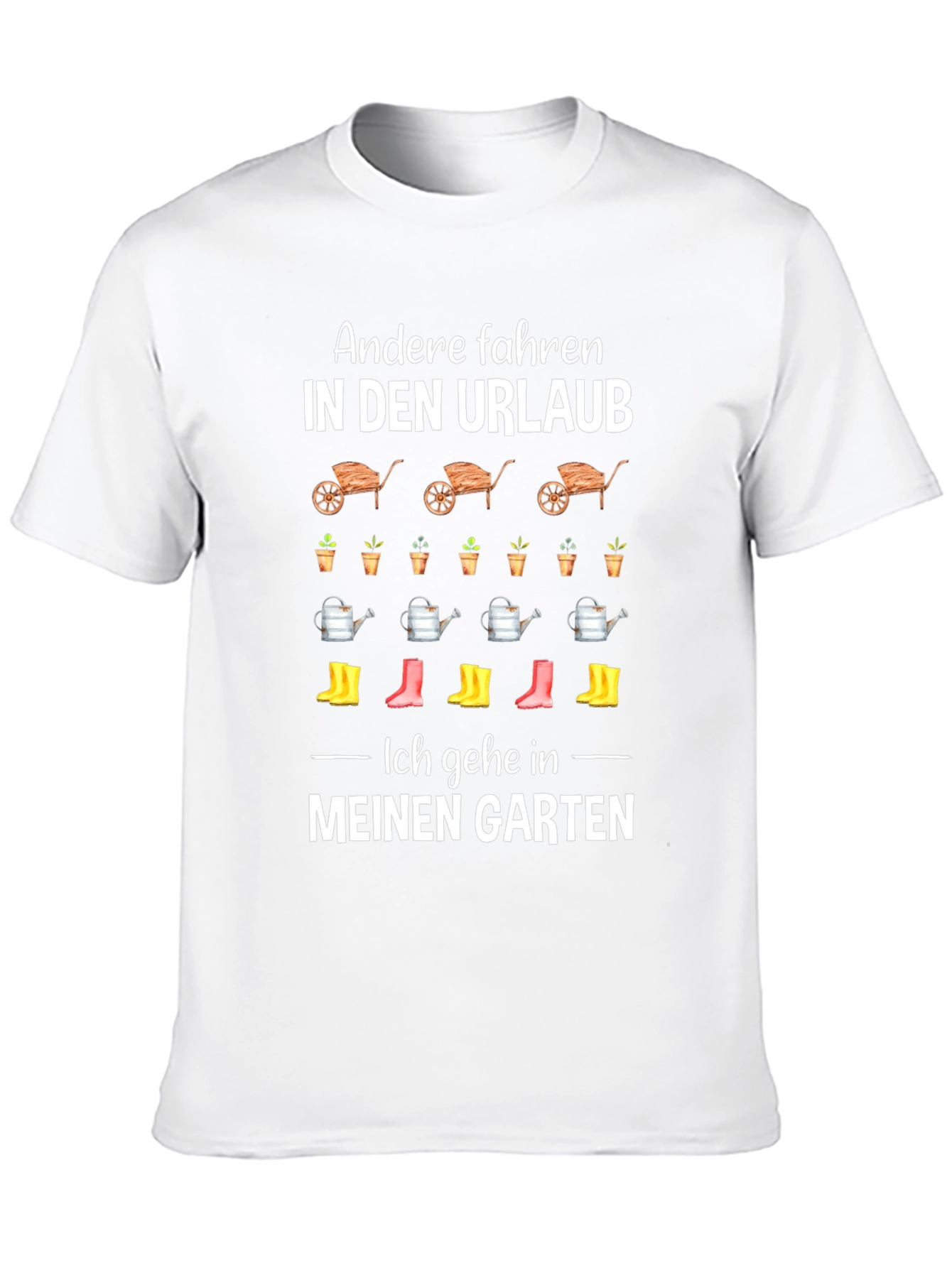Gardening T-Shirt: Urlaub vs Garten