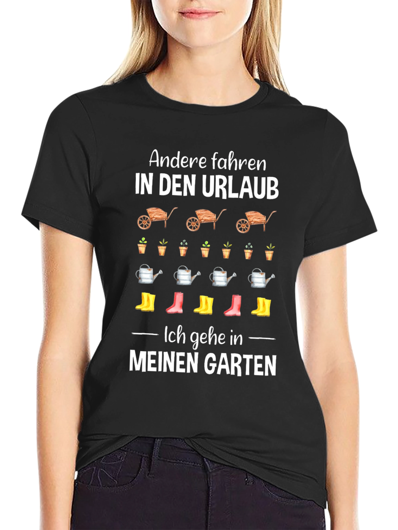 Gardening T-Shirt: Urlaub vs Garten