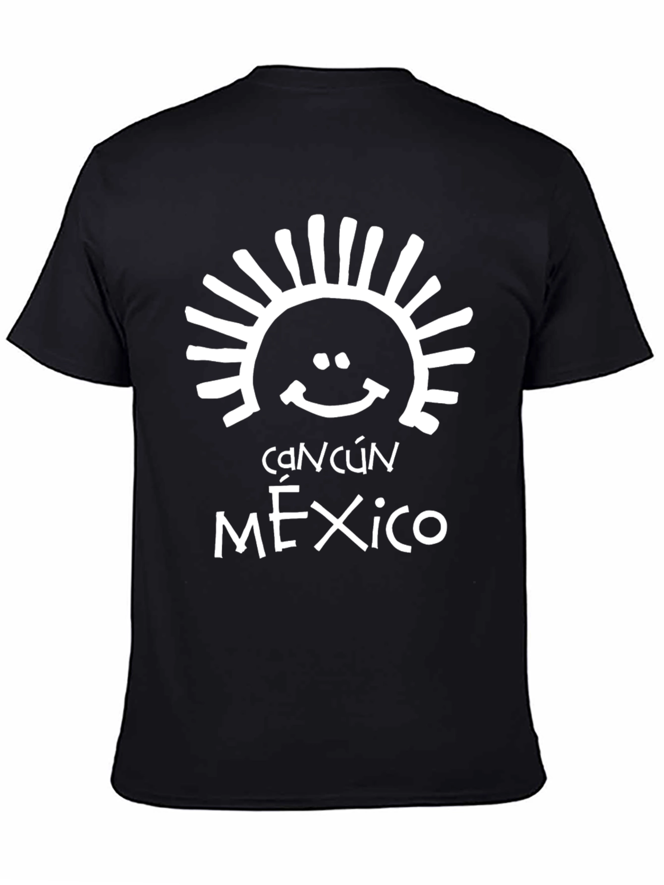 Cancún Mexico T-Shirt - Black Cotton Blend Tee