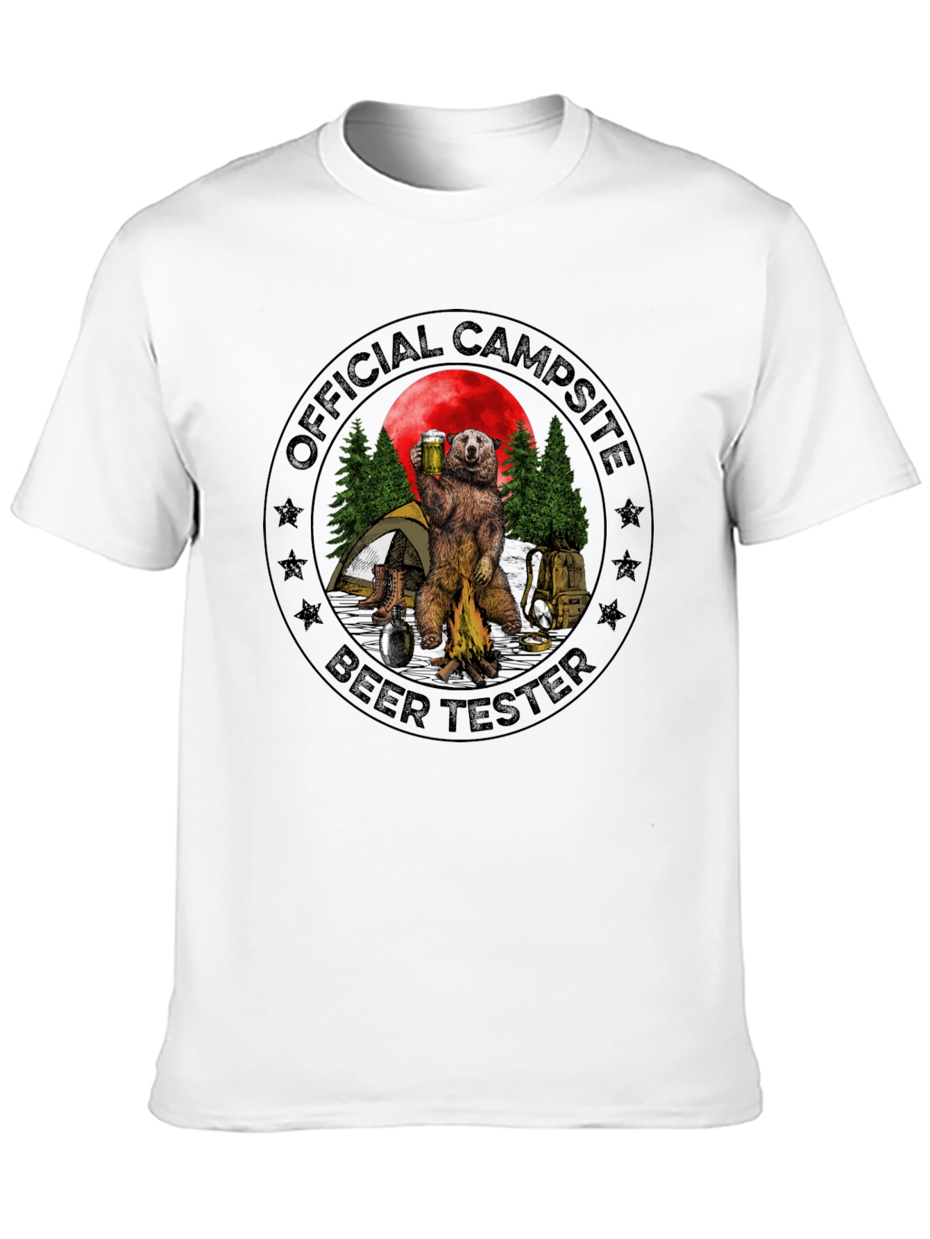 Official Campsite Beer Tester Black T-Shirt