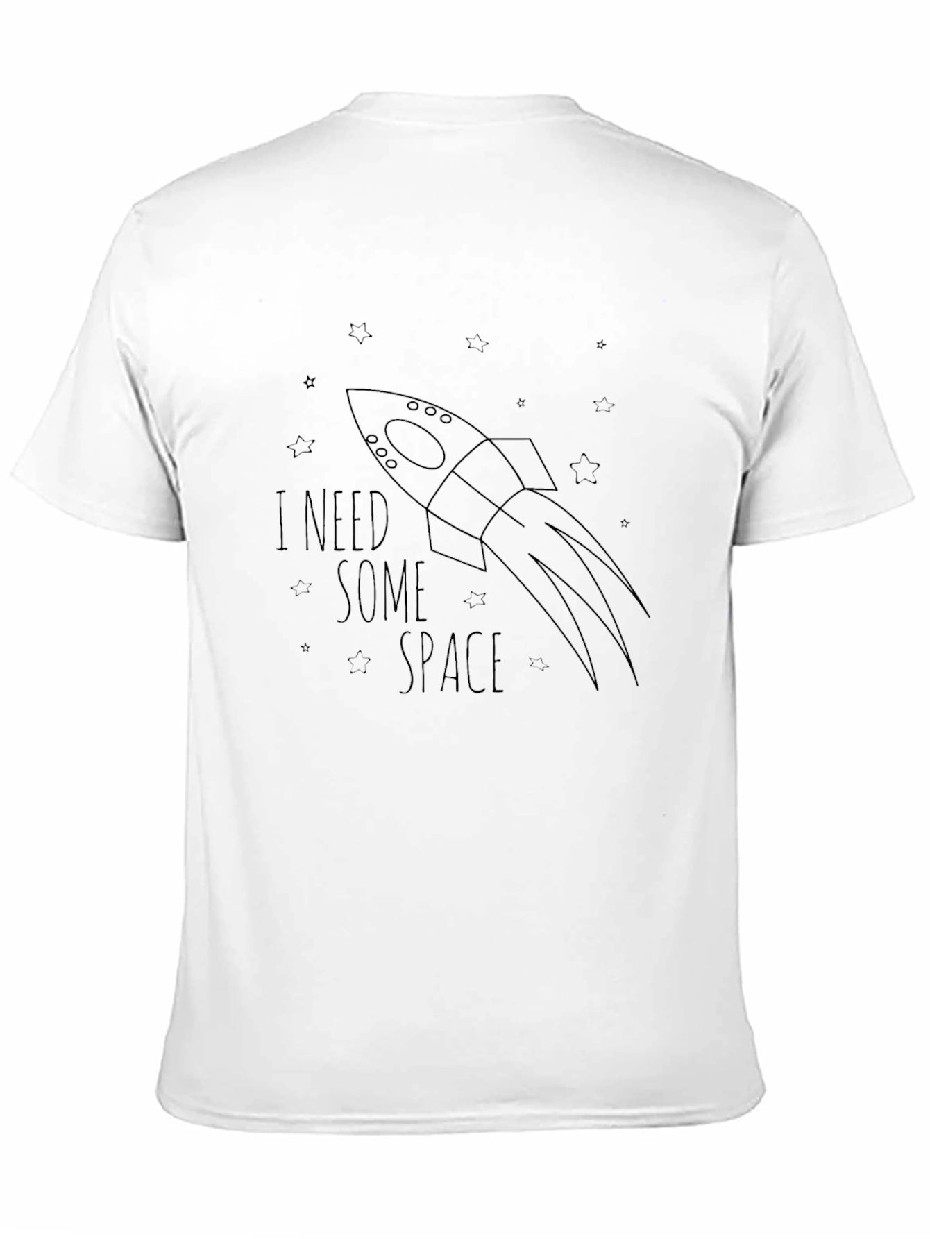I Need Some Space Graphic Tee - Black Cotton
