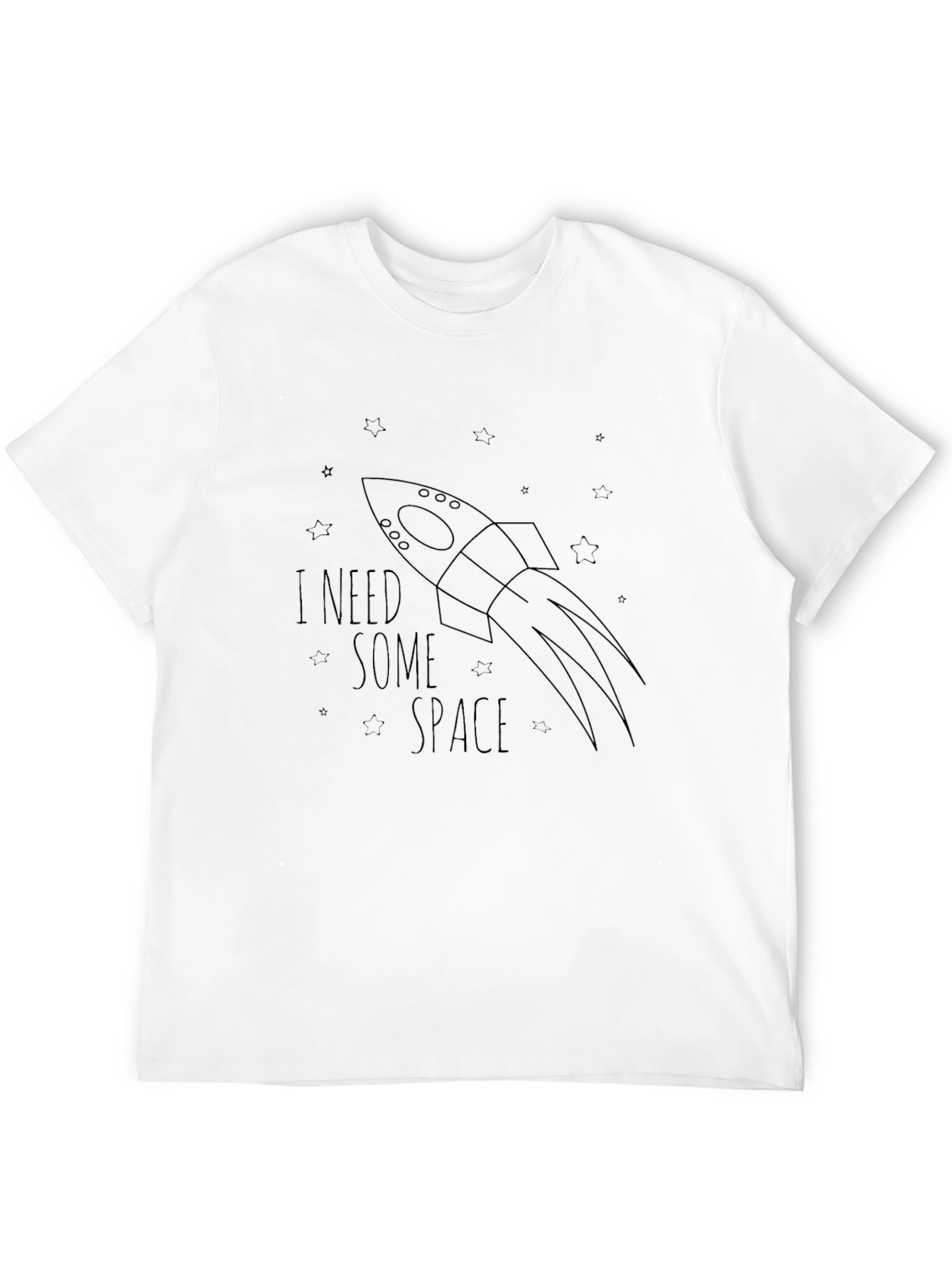I Need Some Space Graphic Tee - Black Cotton
