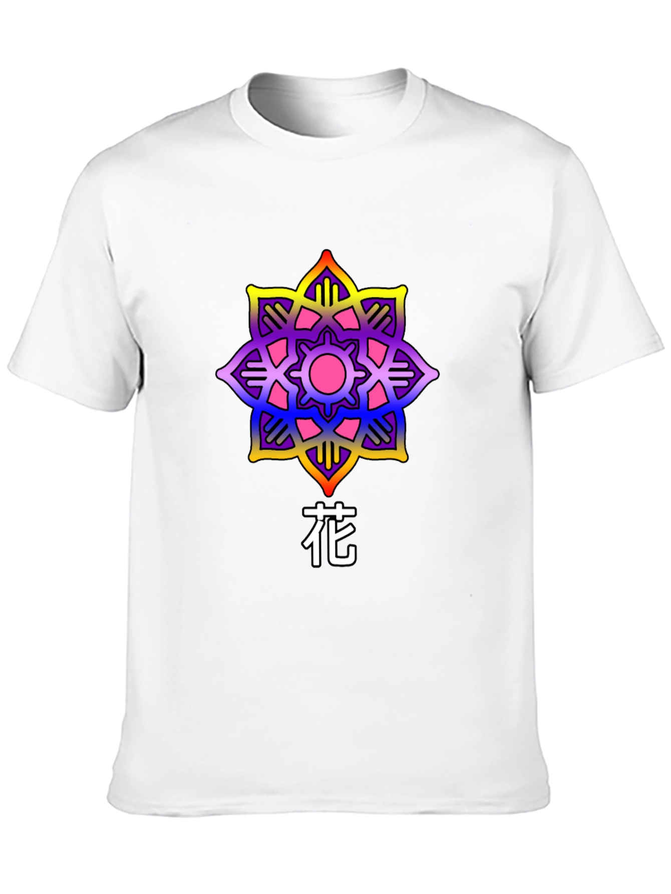 Floral Graphic Tee - Artistic Japanese Flower Design