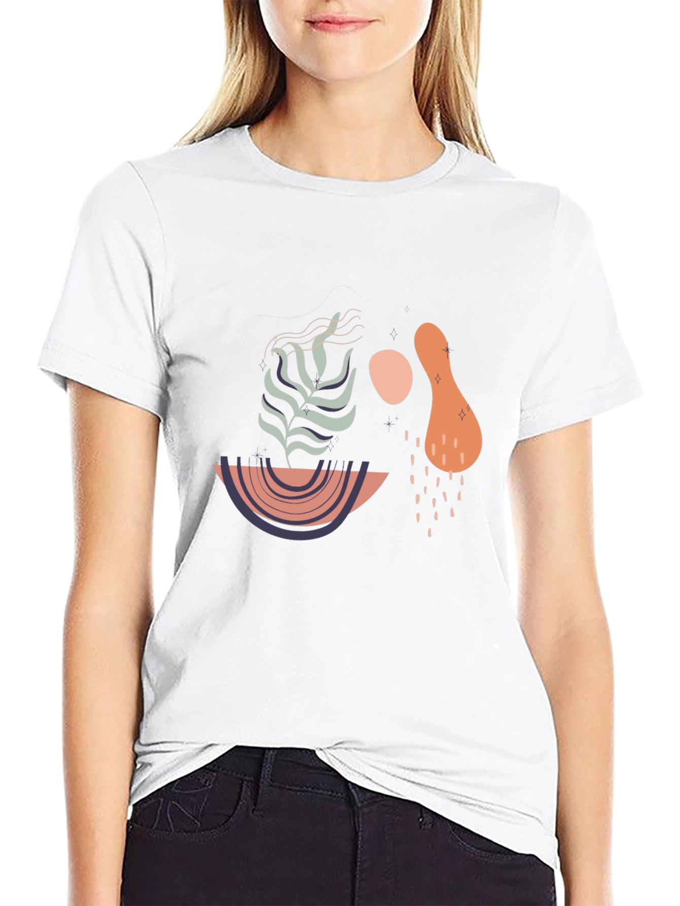 Abstract Graphic Print T-Shirt - Modern Art Tee
