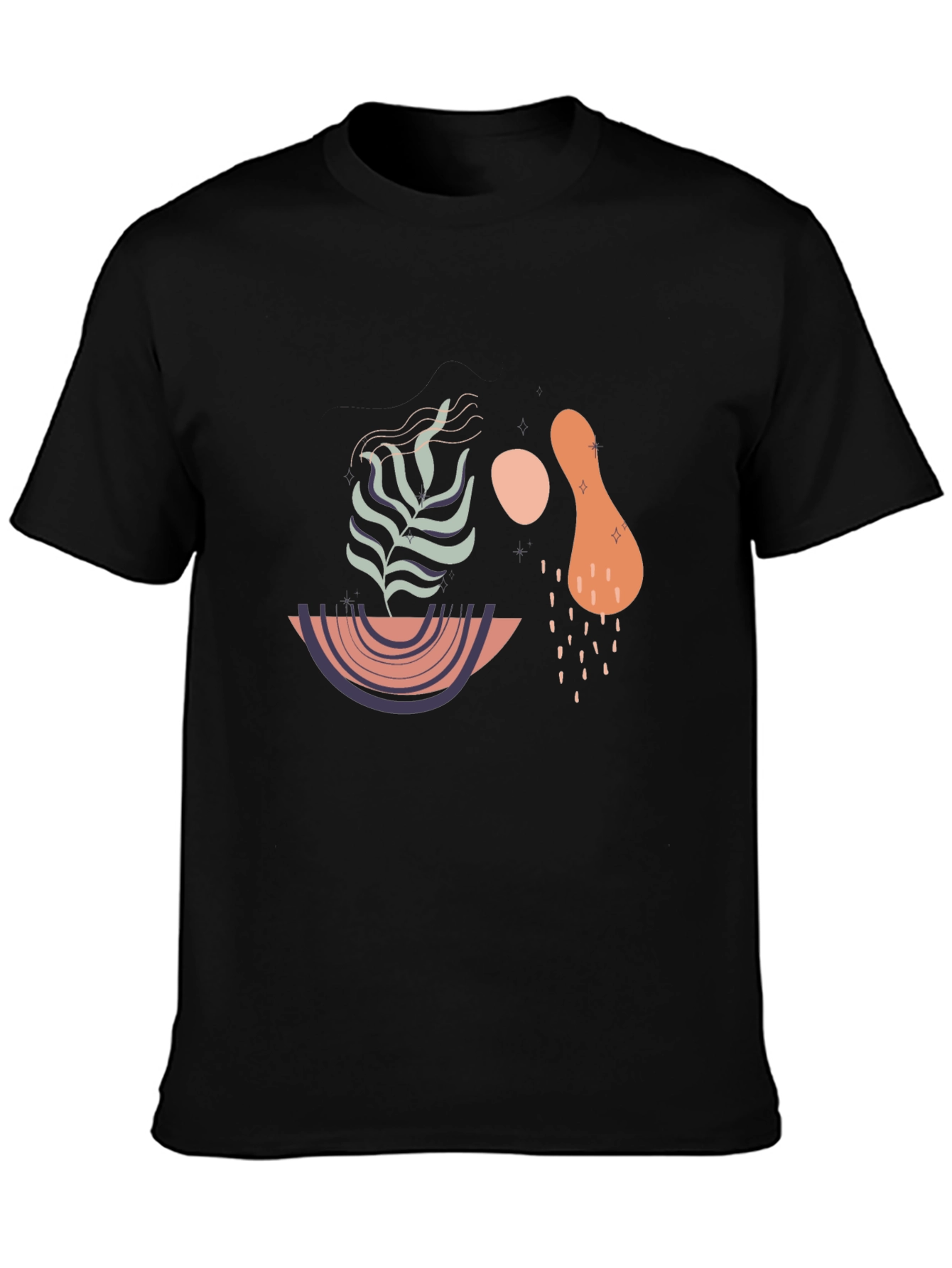 Abstract Graphic Print T-Shirt - Modern Art Tee