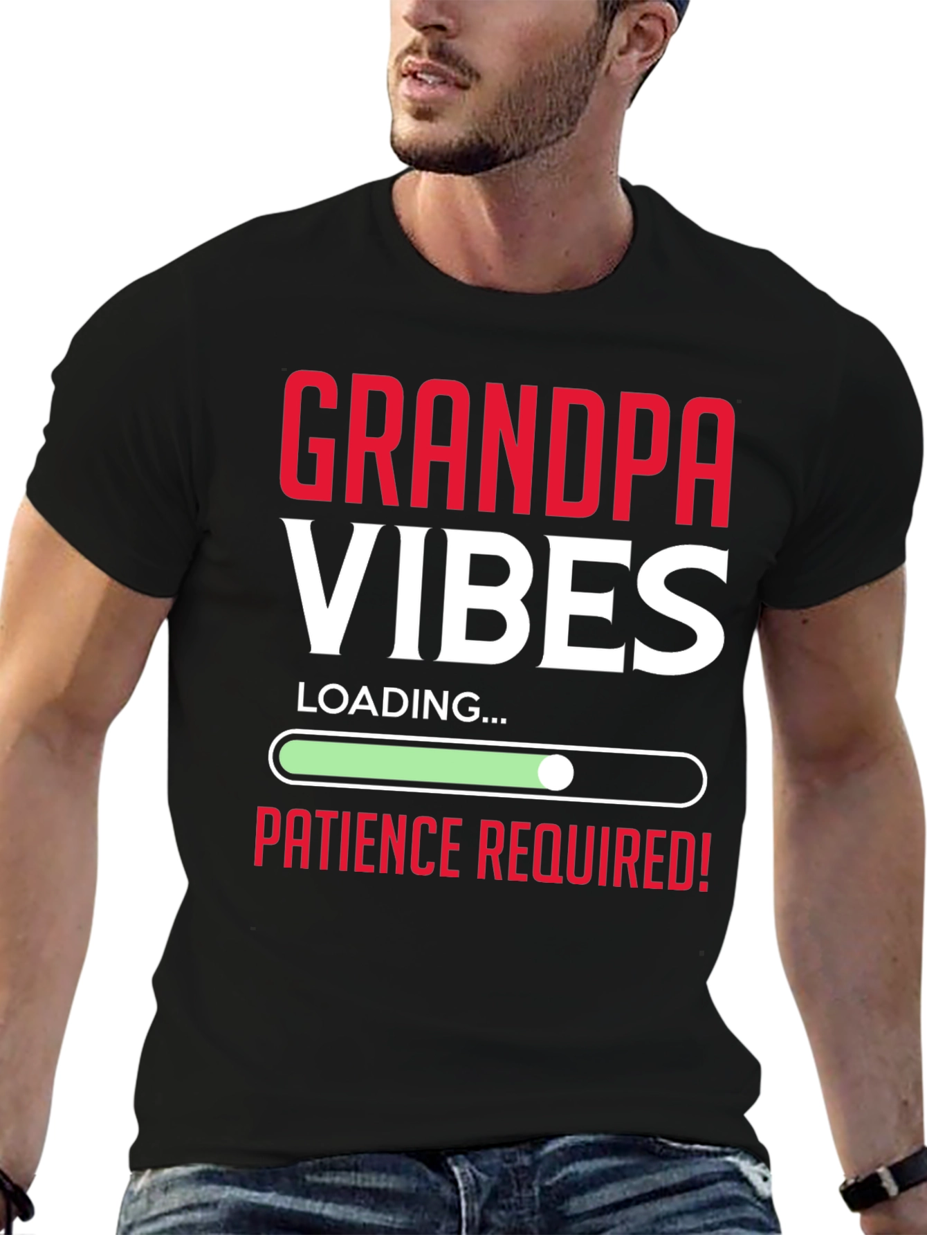 Grandpa Vibes Loading Graphic T-Shirt