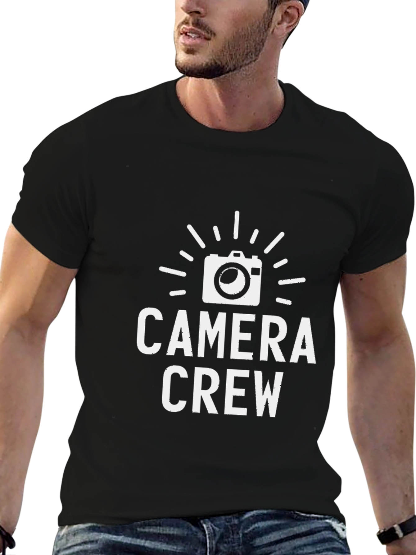 Camera Crew T-Shirt - Black Graphic Tee