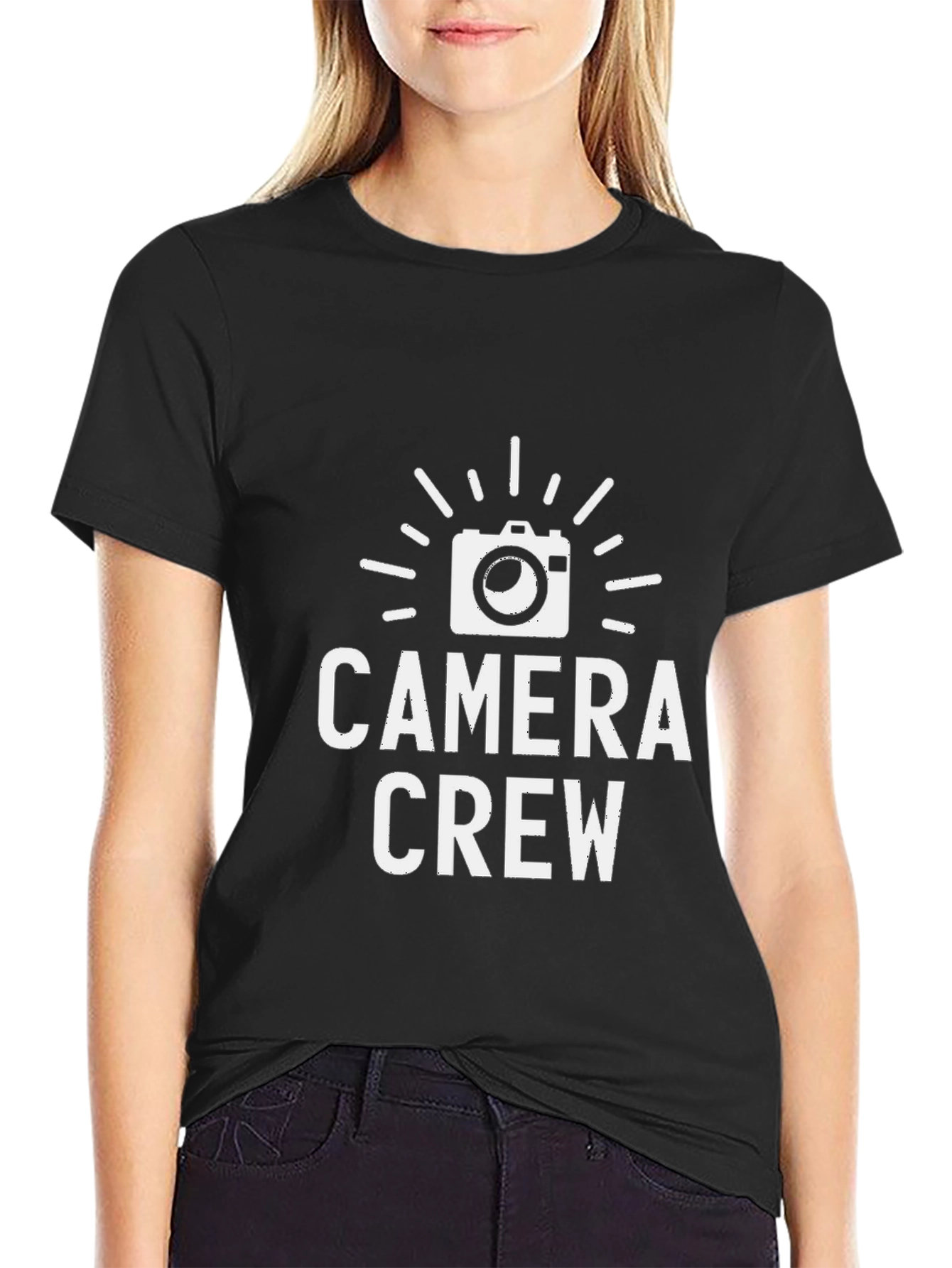 Camera Crew T-Shirt - Black Graphic Tee