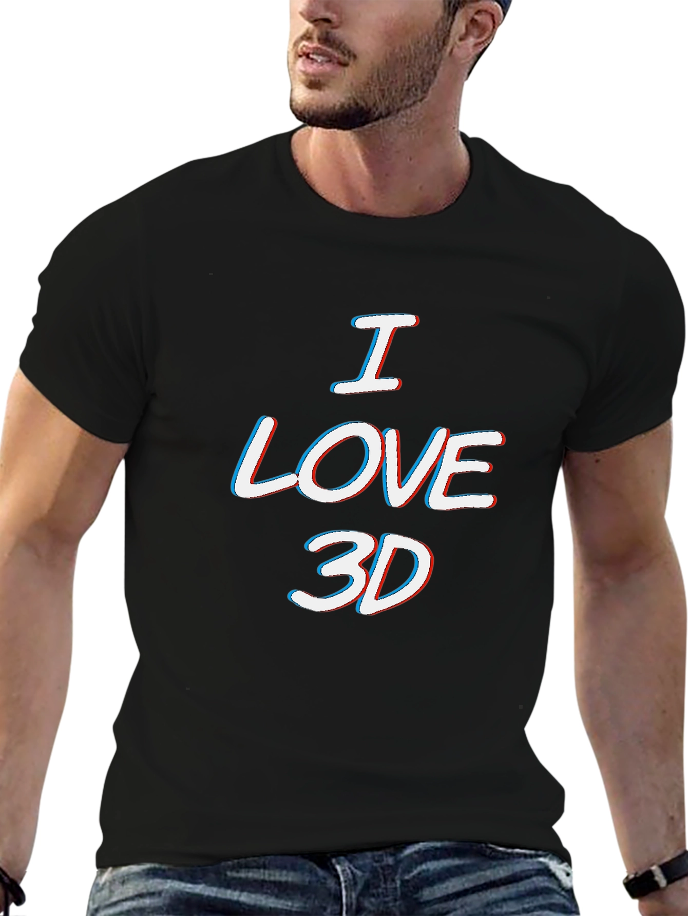 I Love 3D T-Shirt - Anaglyph Style