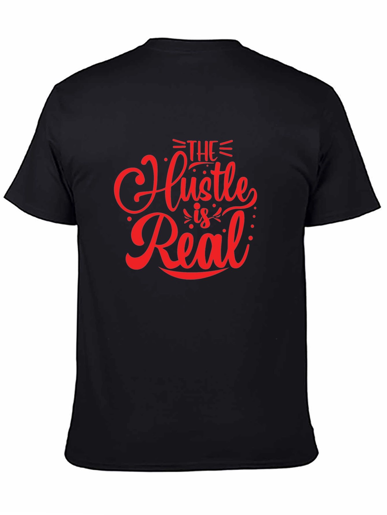 The Hustle is Real Black Graphic Tee