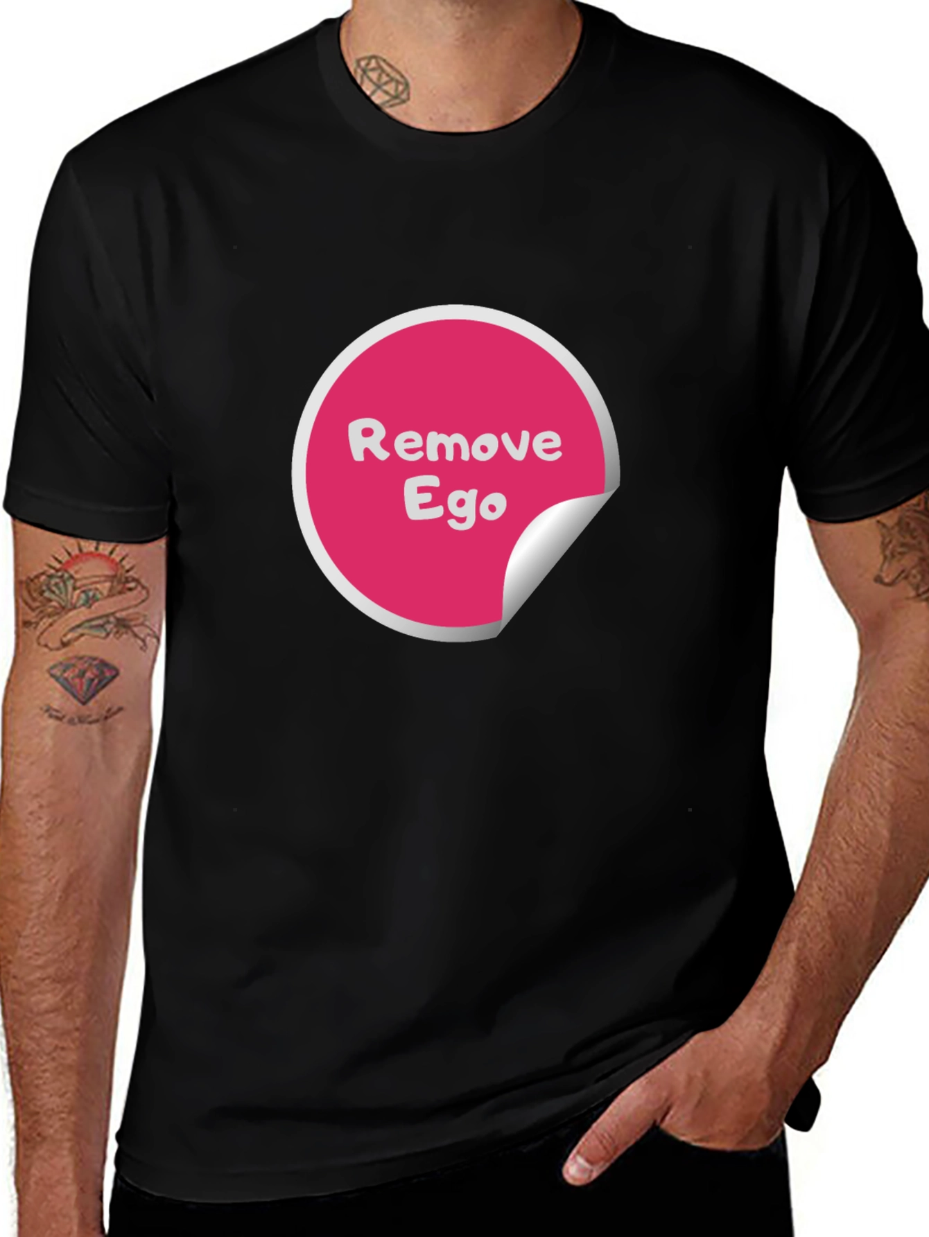 Remove Ego Black Tee - Awareness & Style