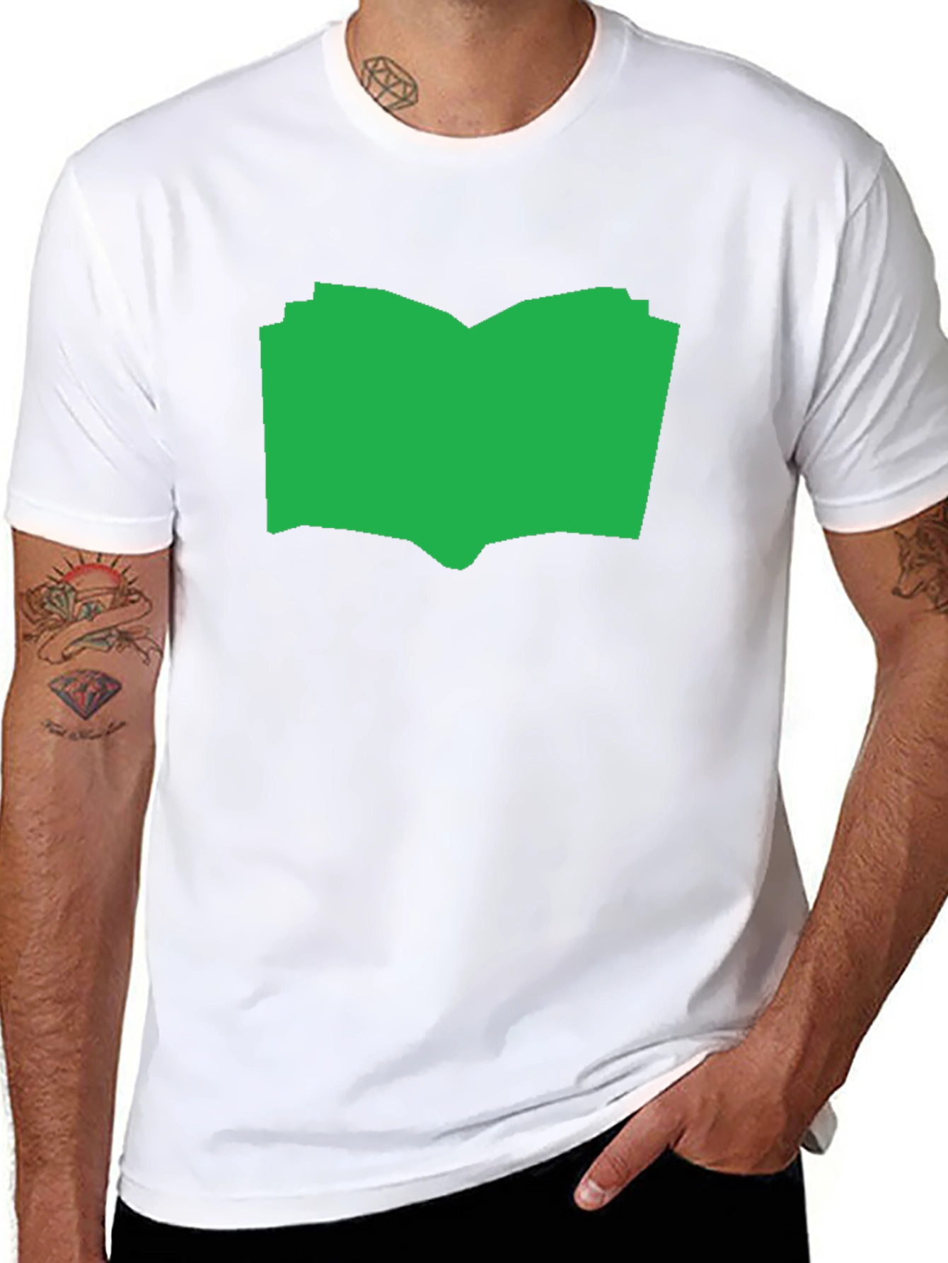 Open Book Graphic Tee - Black Cotton T-Shirt
