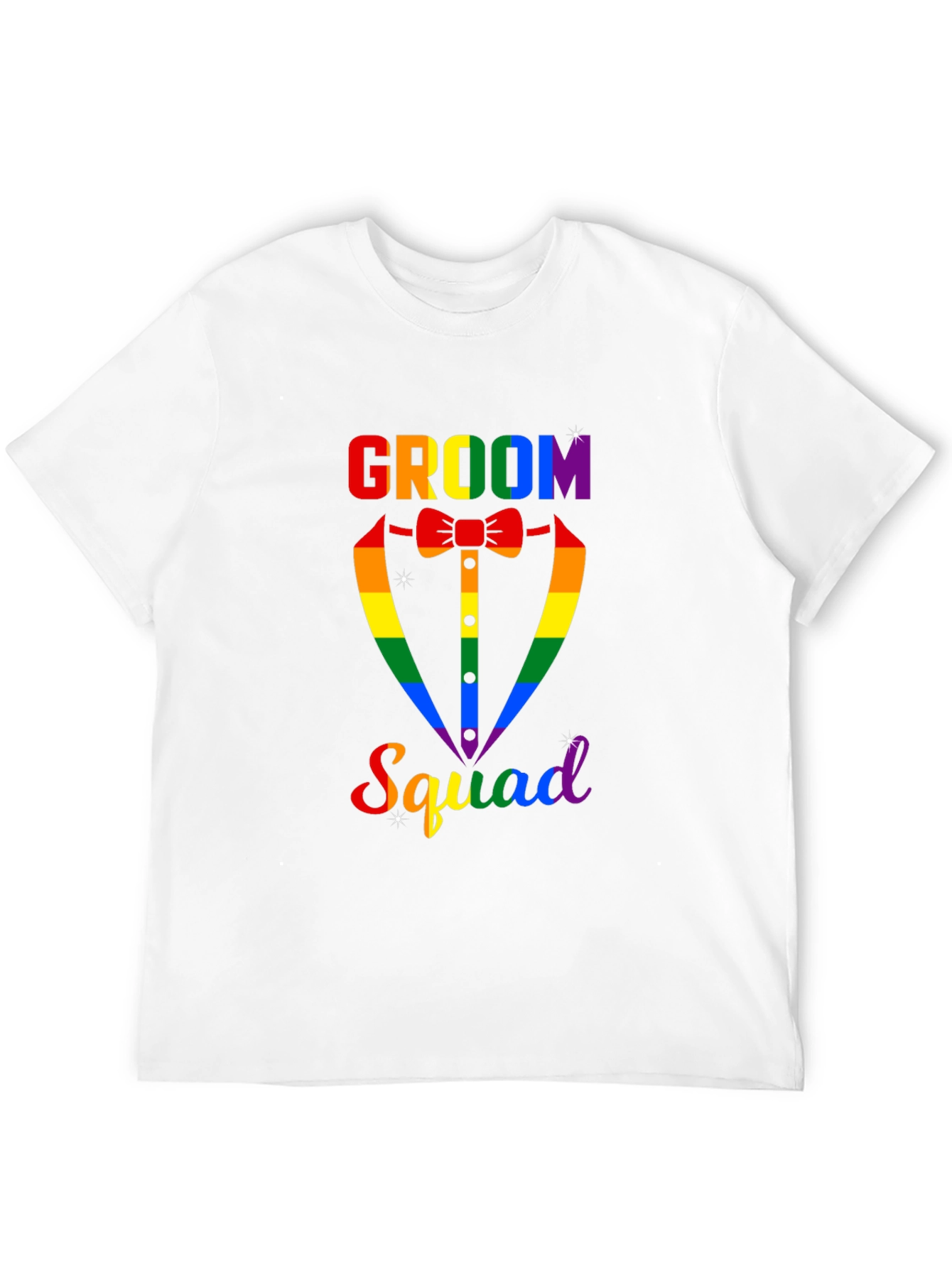 Groom Squad Rainbow Graphic Tee